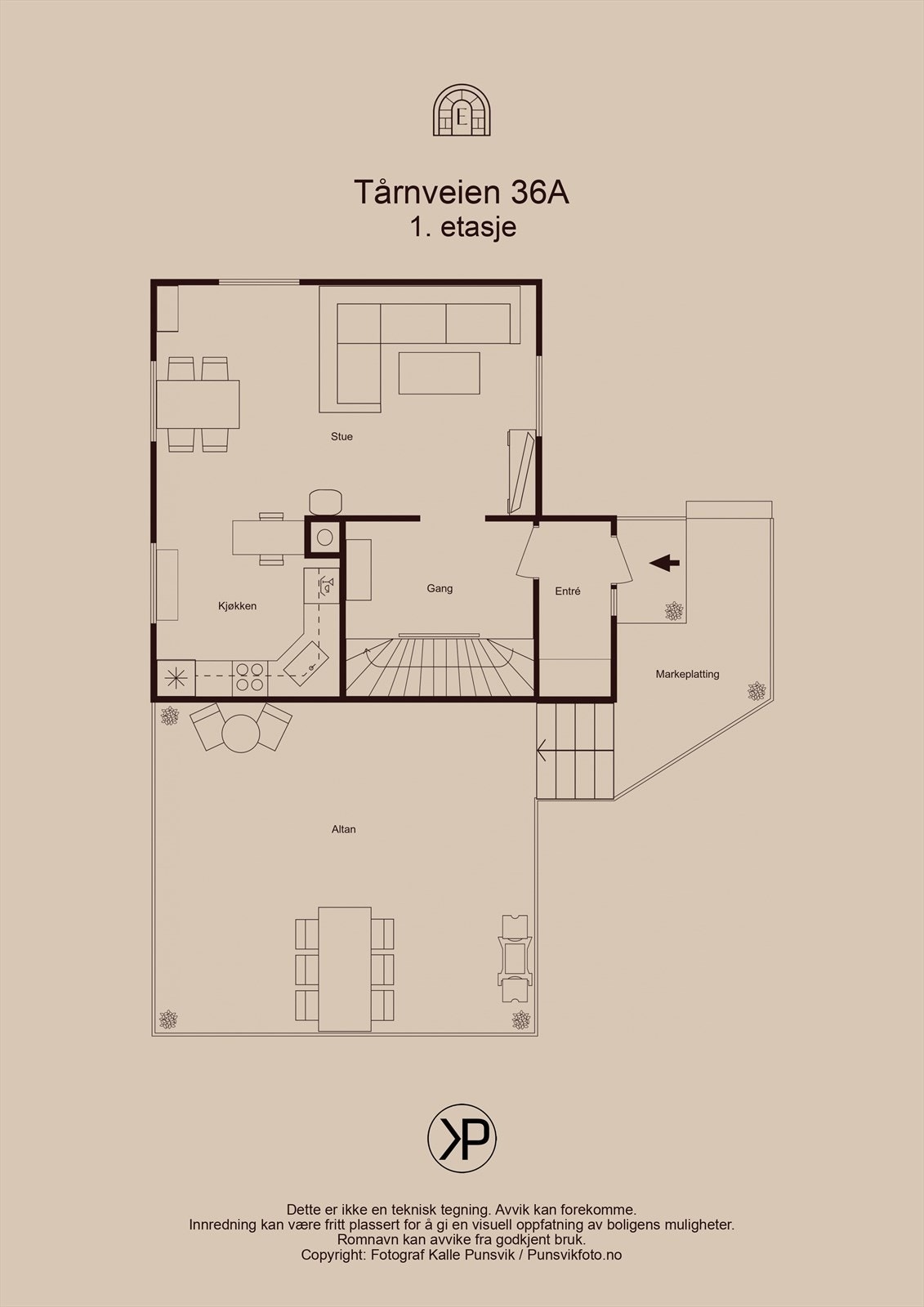 Plantegning av 1. etasje Galleribilde