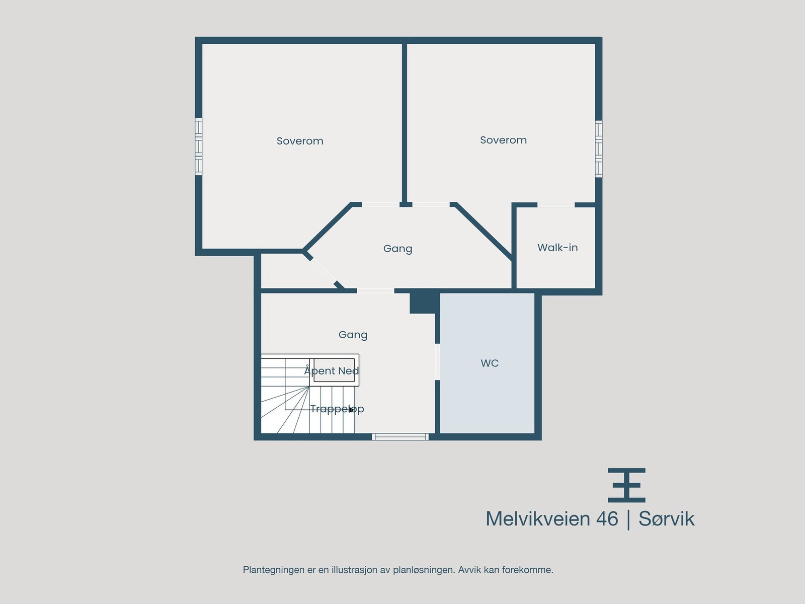 Plantegning loft Galleribilde