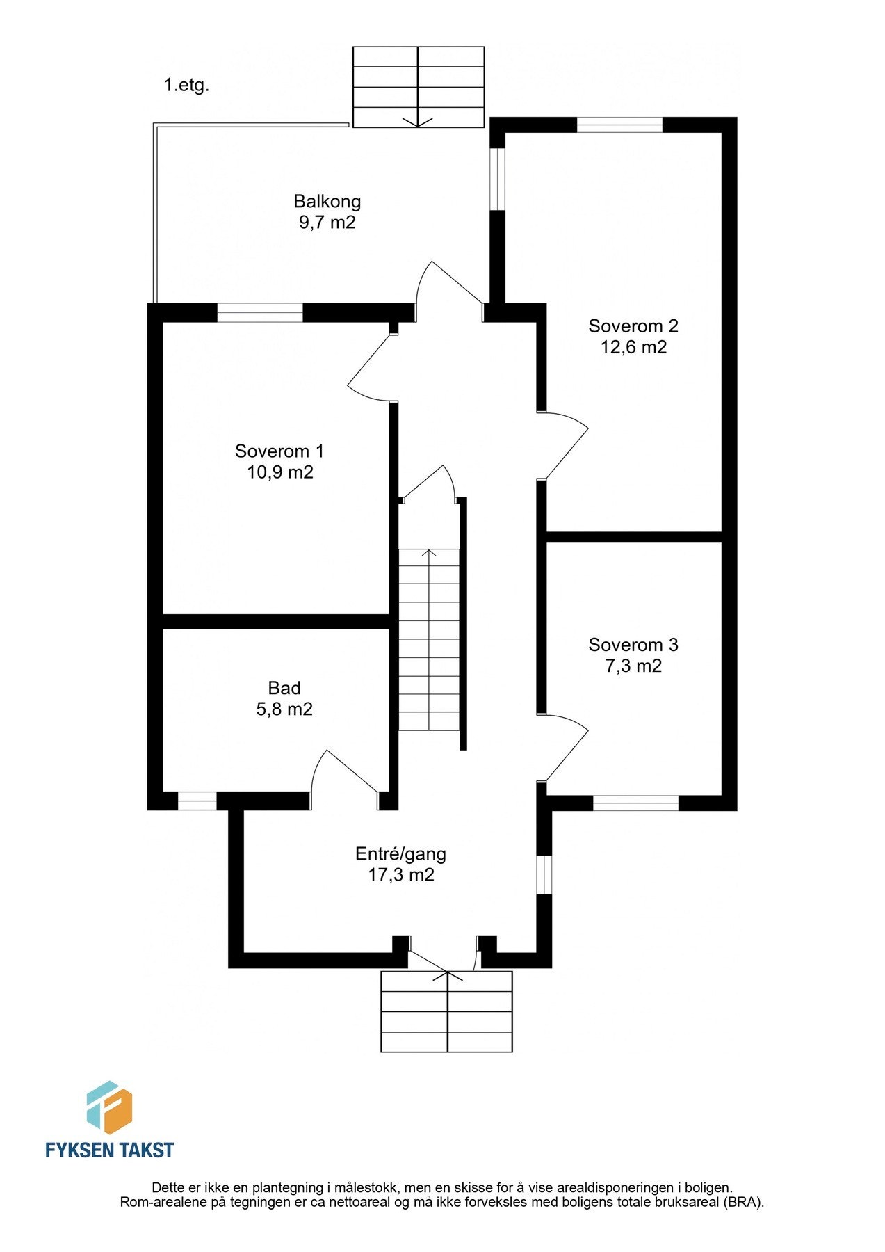 Planskisse 1.etg. Galleribilde
