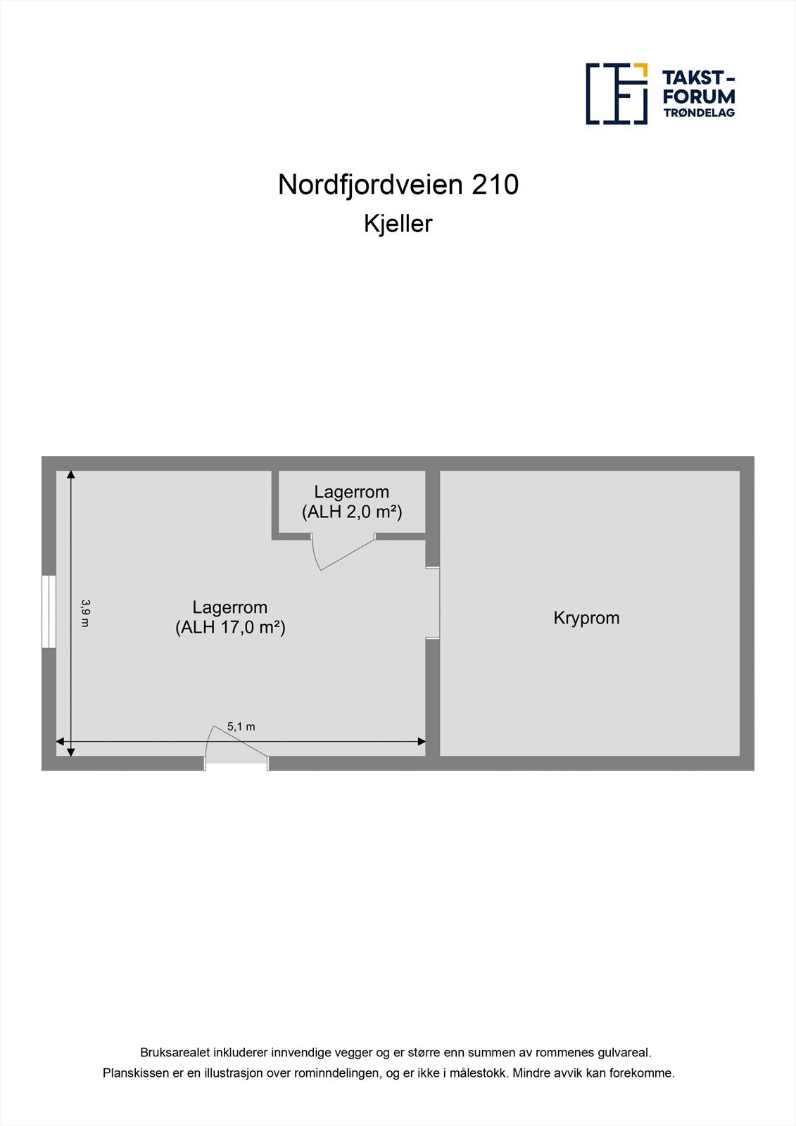 Skissert plantegning kjeller. Galleribilde