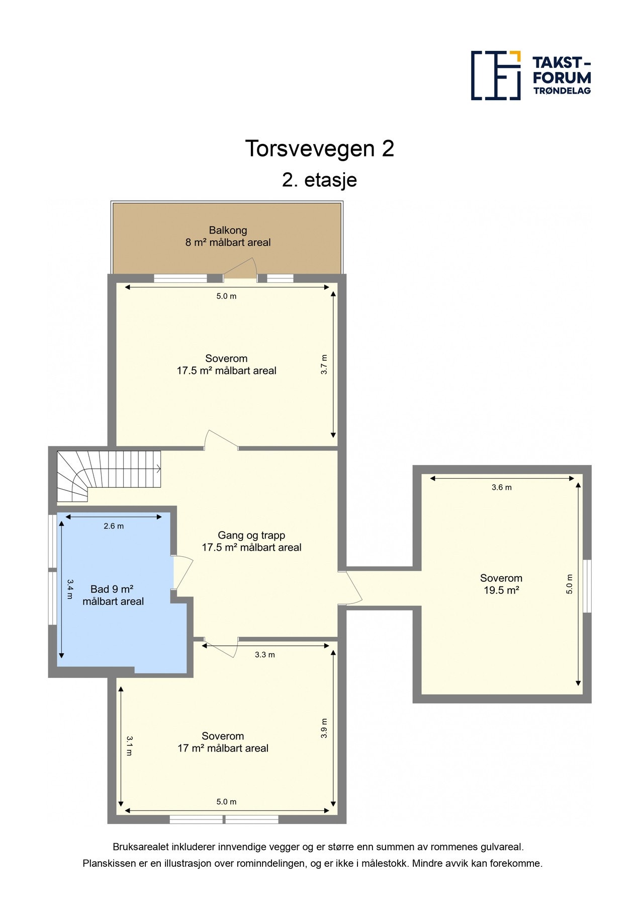 Plantegning 2. etasje Galleribilde