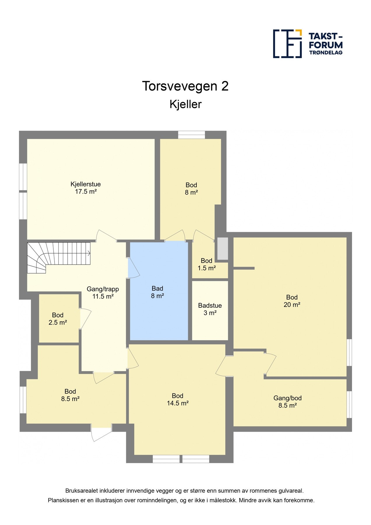 Plantegning kjeller Galleribilde