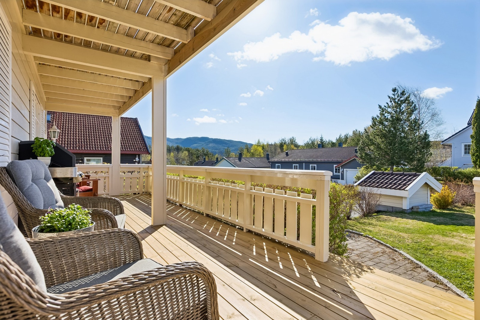 Terrassen har flere soner for innredning. Galleribilde