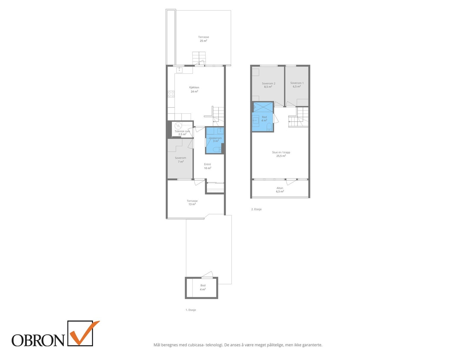 Planskisse. - loft er teknisk rom. - Galleribilde