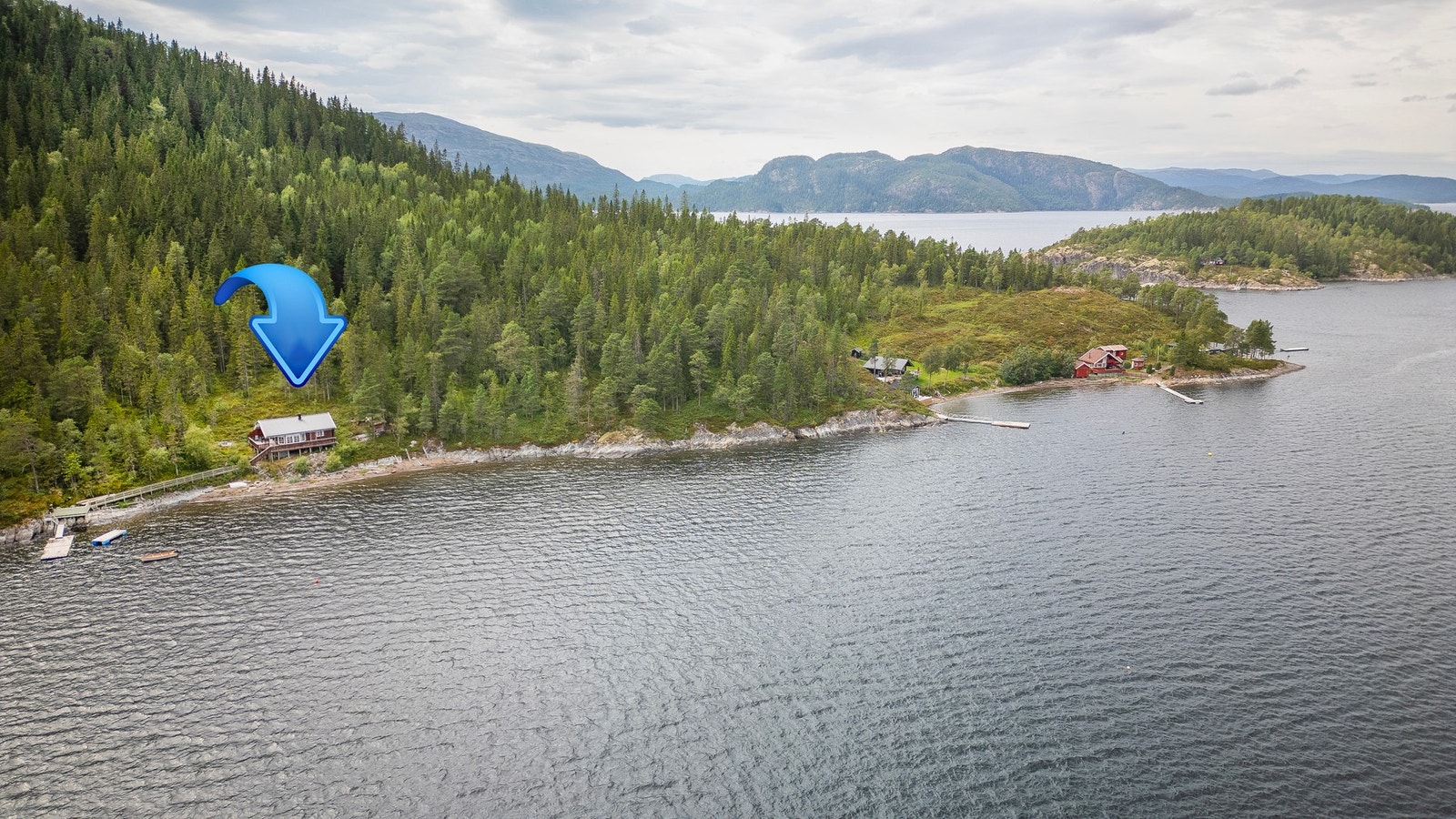 Dronebilde over nærområdet. Galleribilde