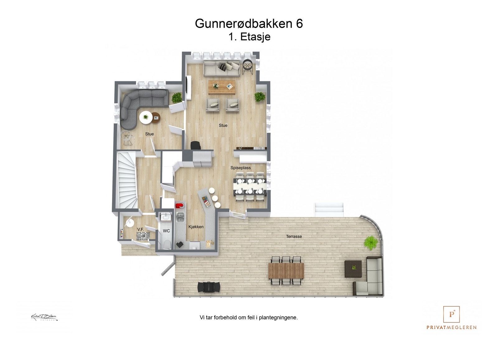 Plantegning 1. etasje Galleribilde