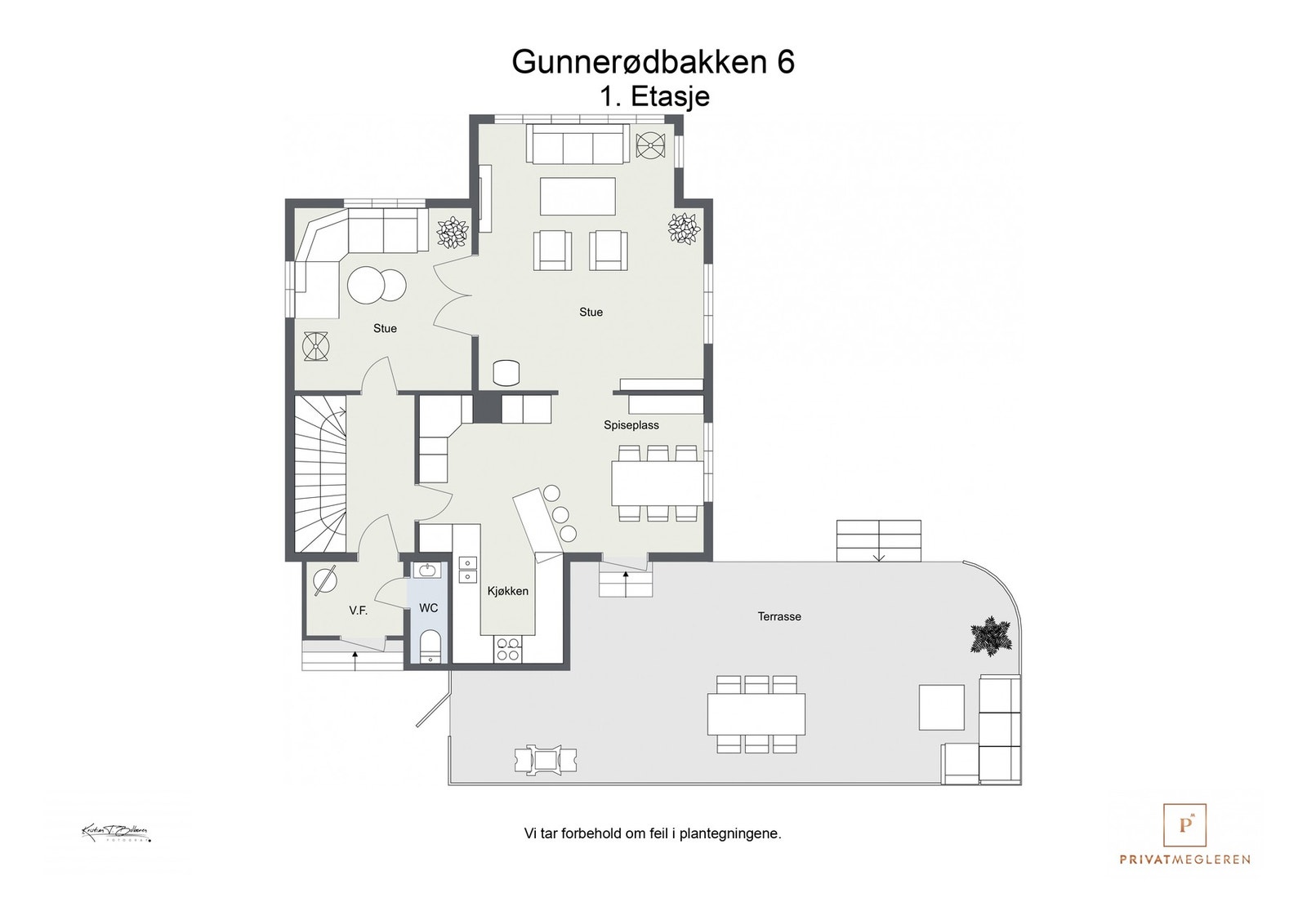 Plantegning 1. etasje Galleribilde