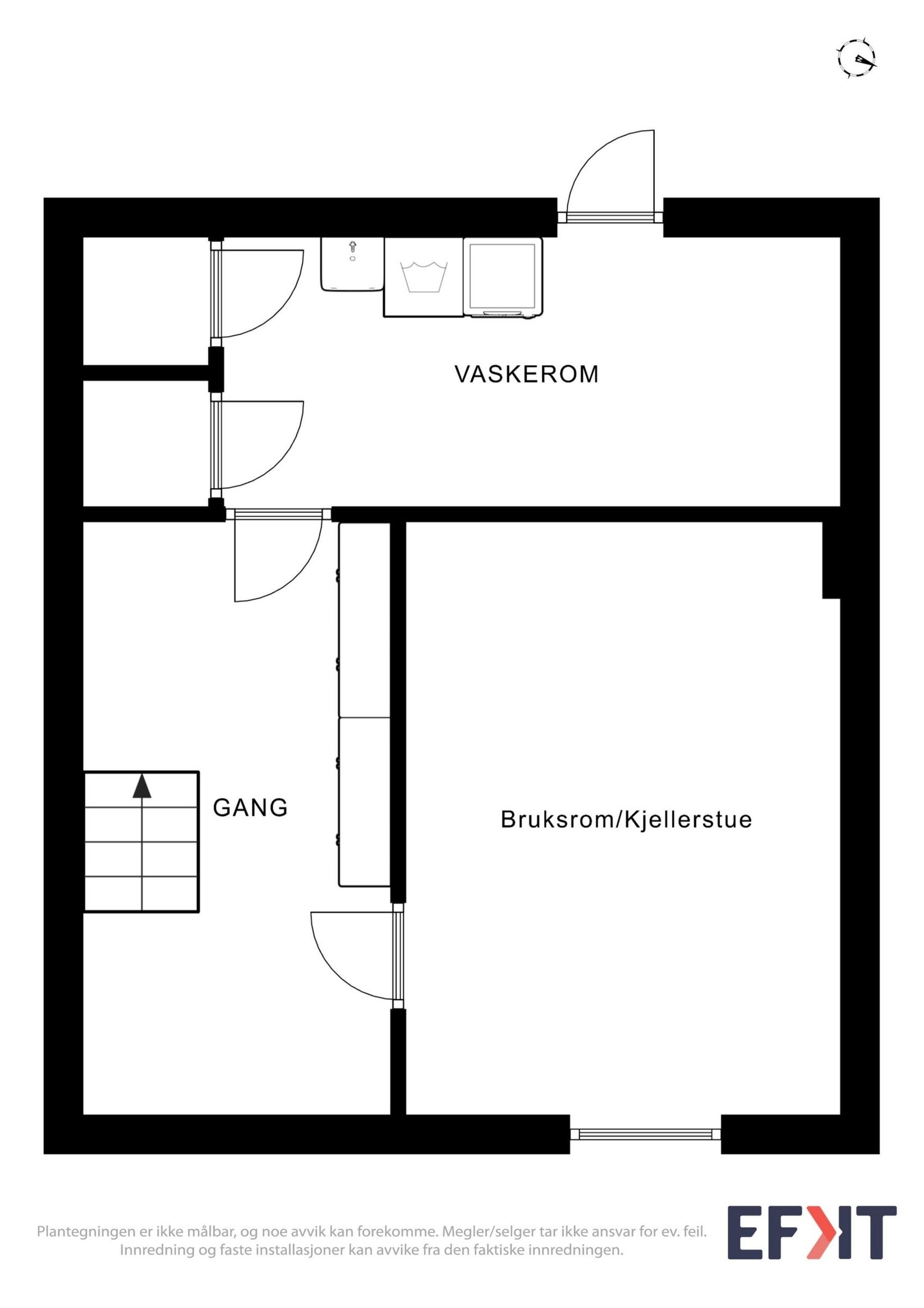 Plantegning kjeller. Galleribilde