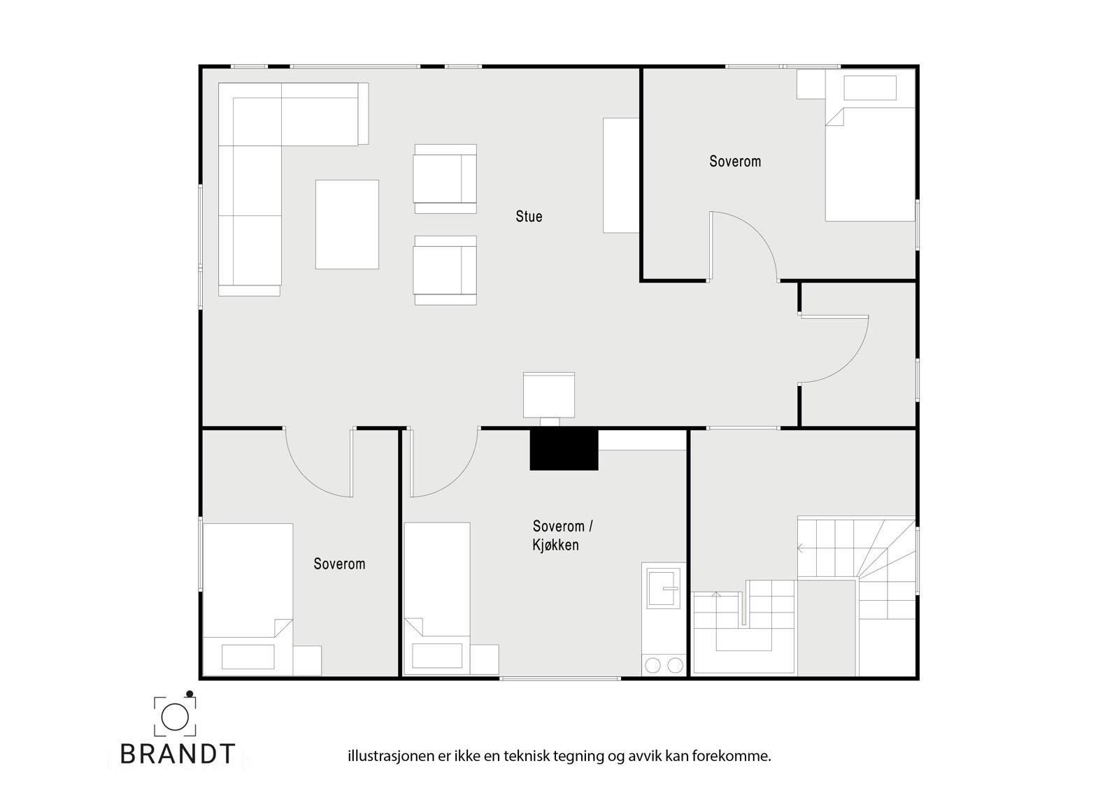 Plantegning 2.etasje Galleribilde