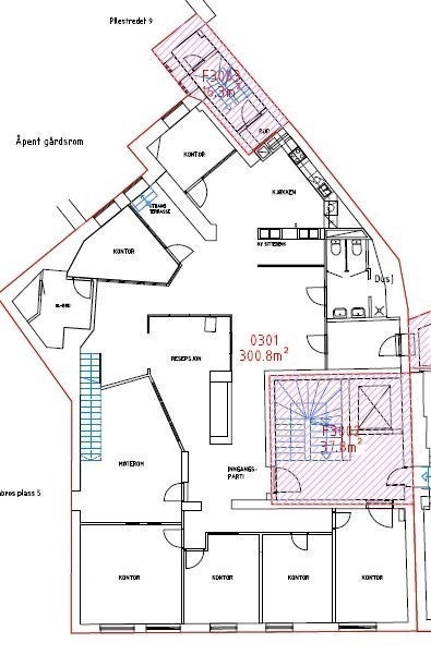 Planløsning for 3.etg Galleribilde