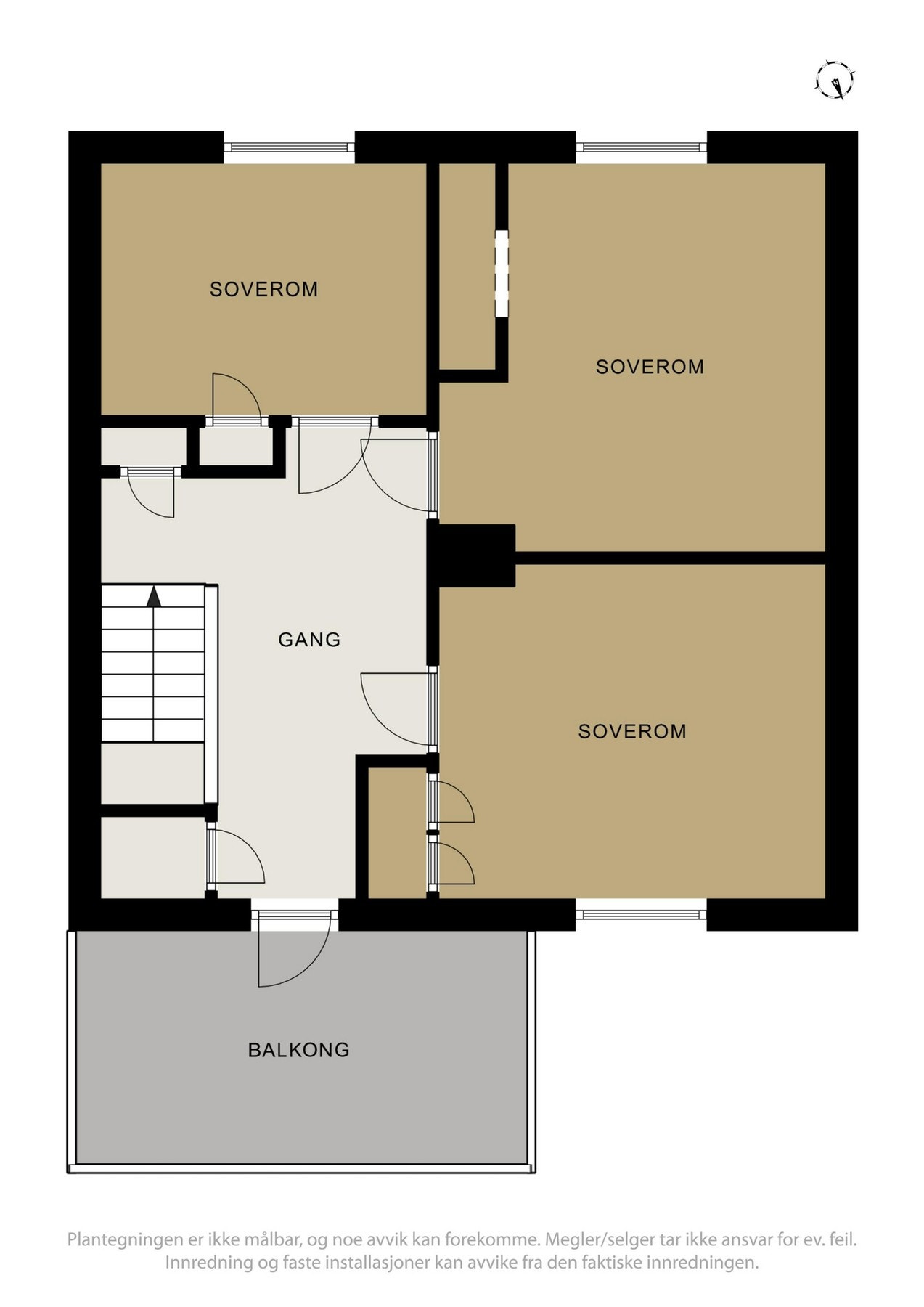 Planskisse loft. Galleribilde