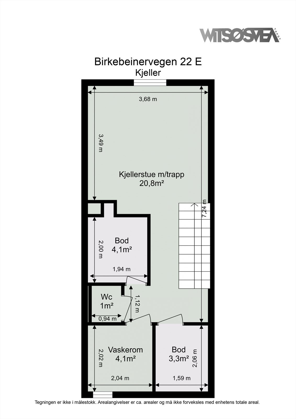 Planskisse kjeller. Galleribilde