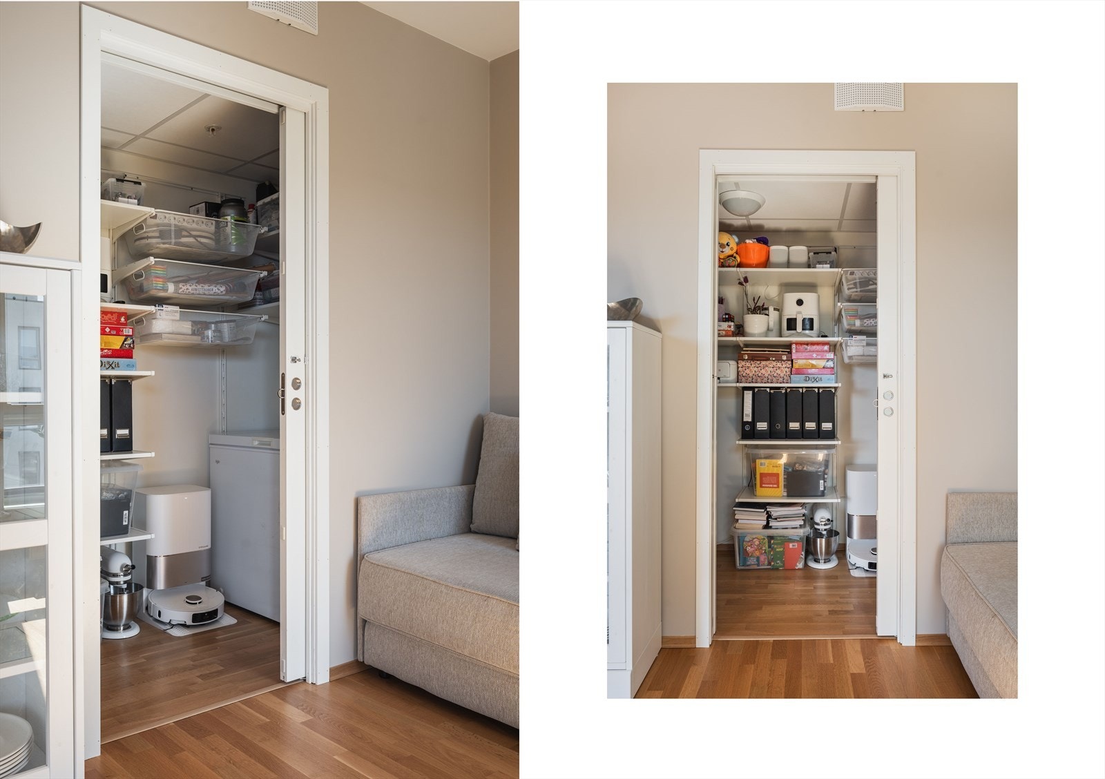 Innvendig bod. Enkelte har gjort om dette til en walk-in garderobe i tilknytning til da soverom 3. Galleribilde