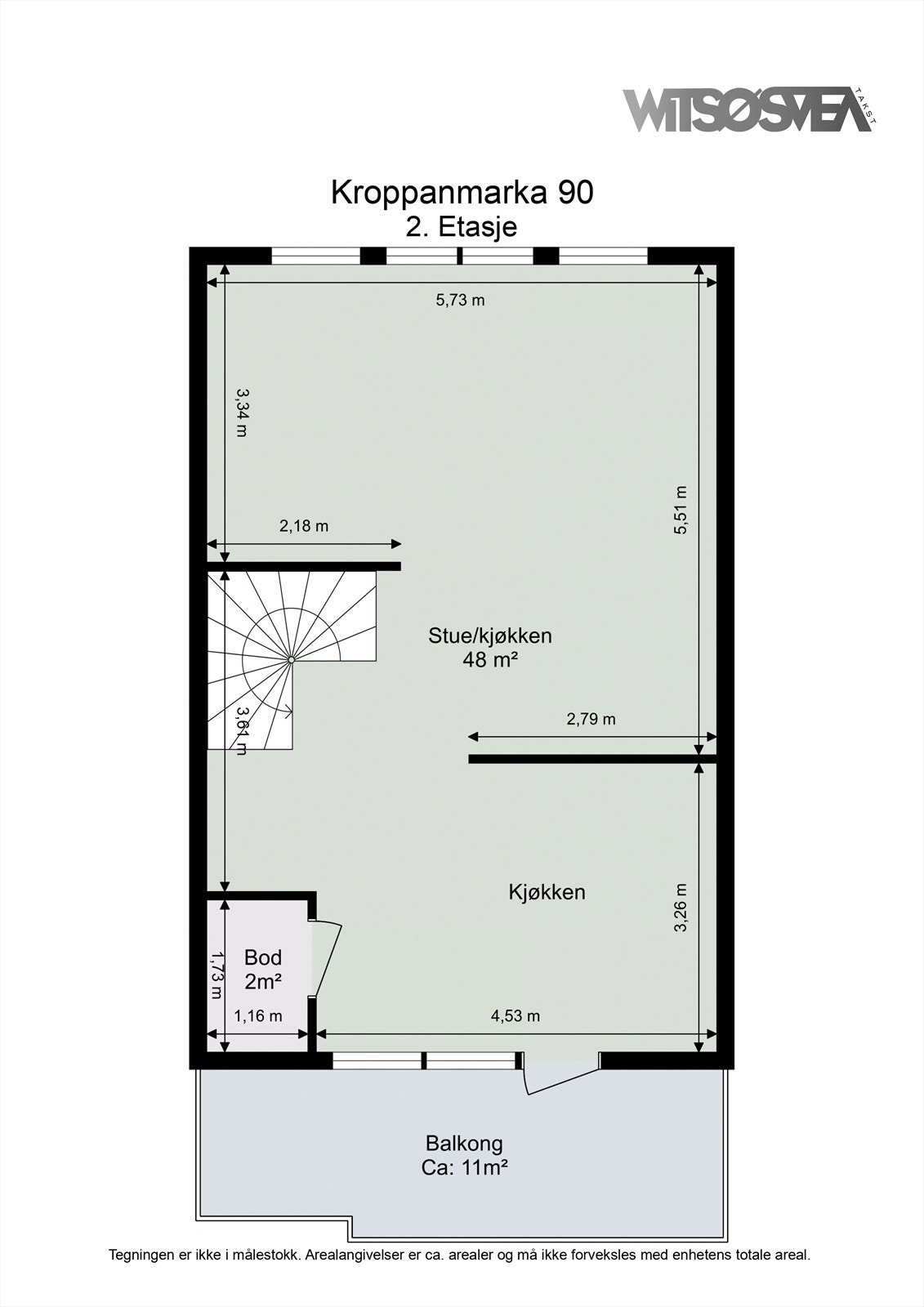 Plantegning 2. etasje Galleribilde