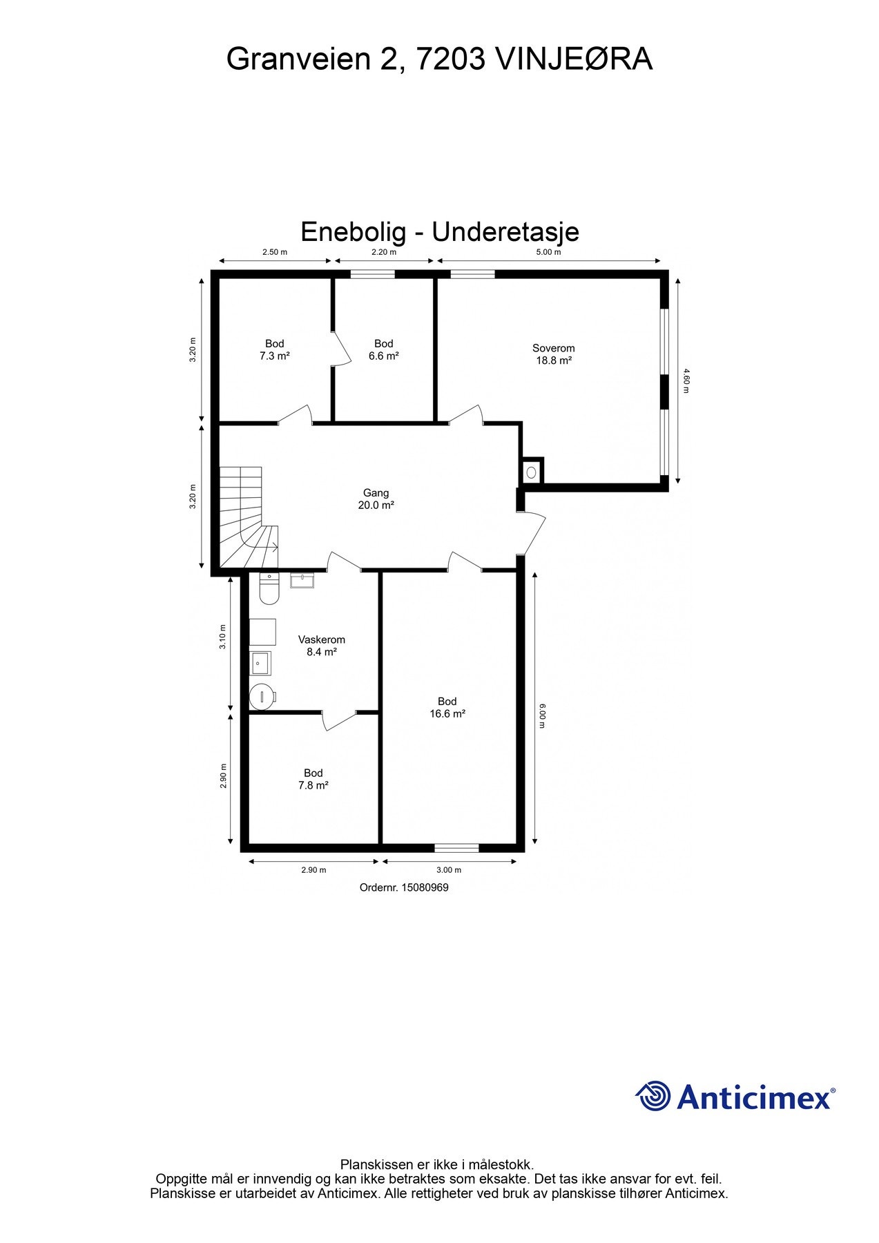 Planskisse underetasje. Galleribilde