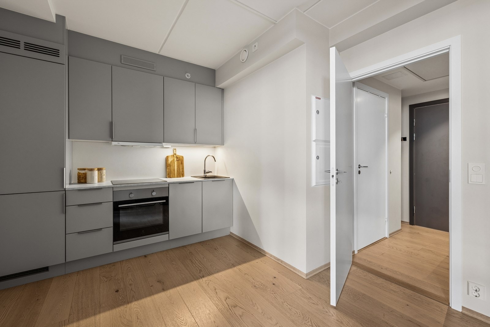 Balansert ventilasjon sikrer et godt inneklima i hele leiligheten, med både tilførsel og avtrekk av luft. Galleribilde