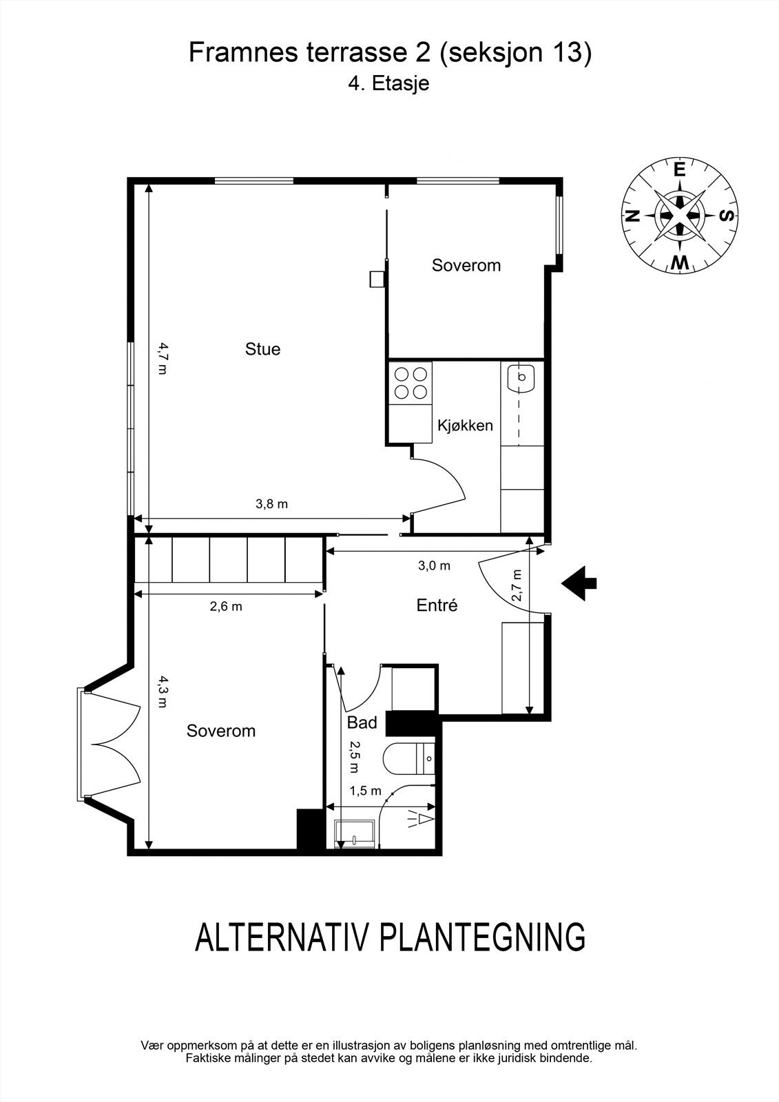 Alternativ plantegning. Galleribilde