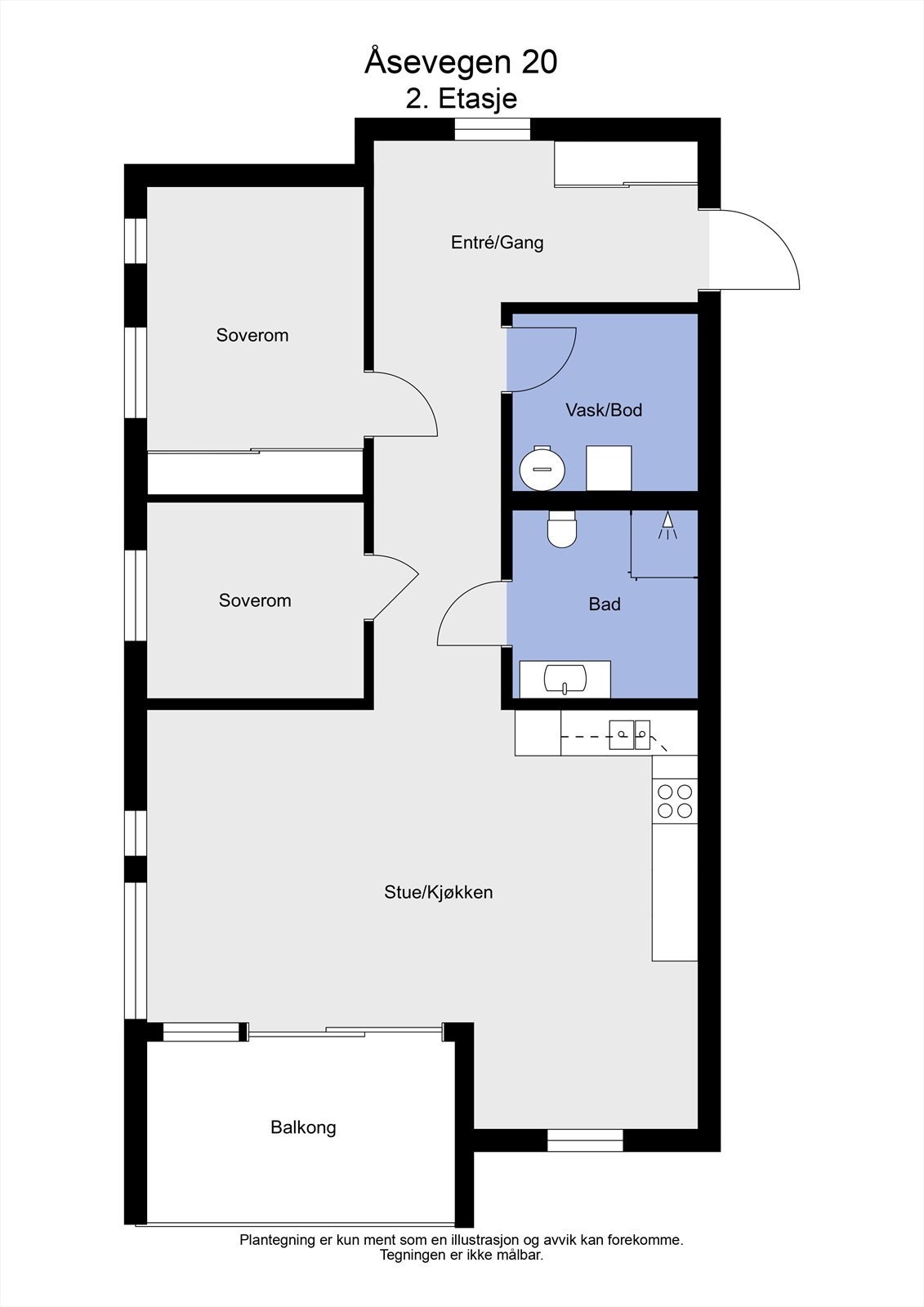 2 D planløsning Galleribilde