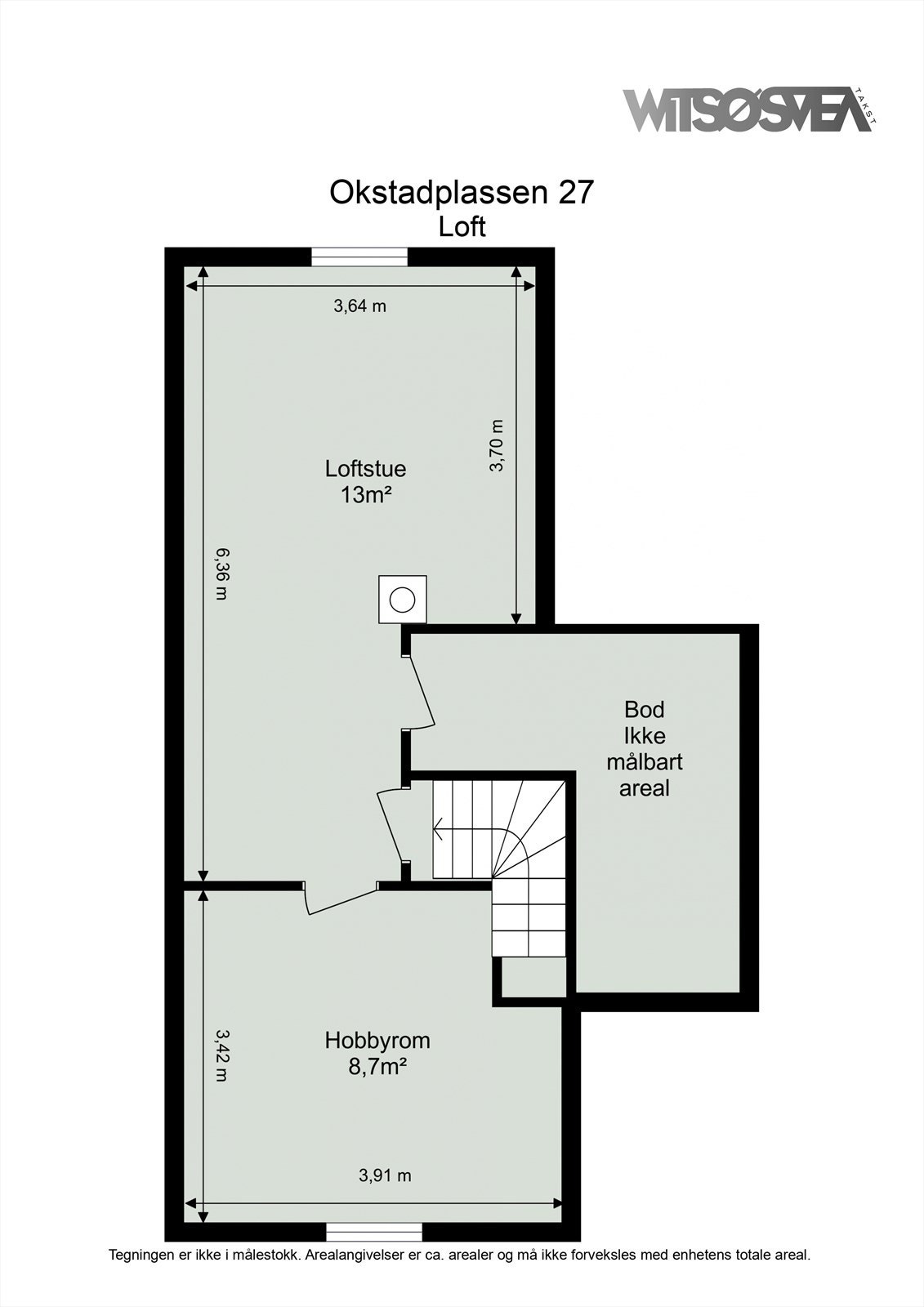 Plantegning loft Galleribilde