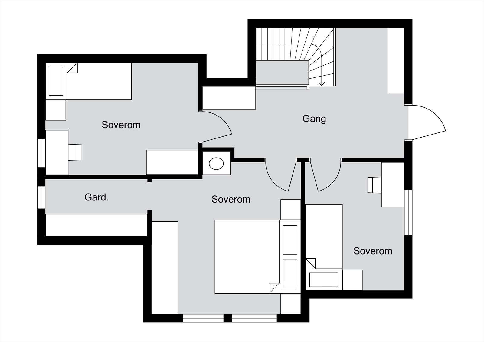 Planløsning loft Galleribilde