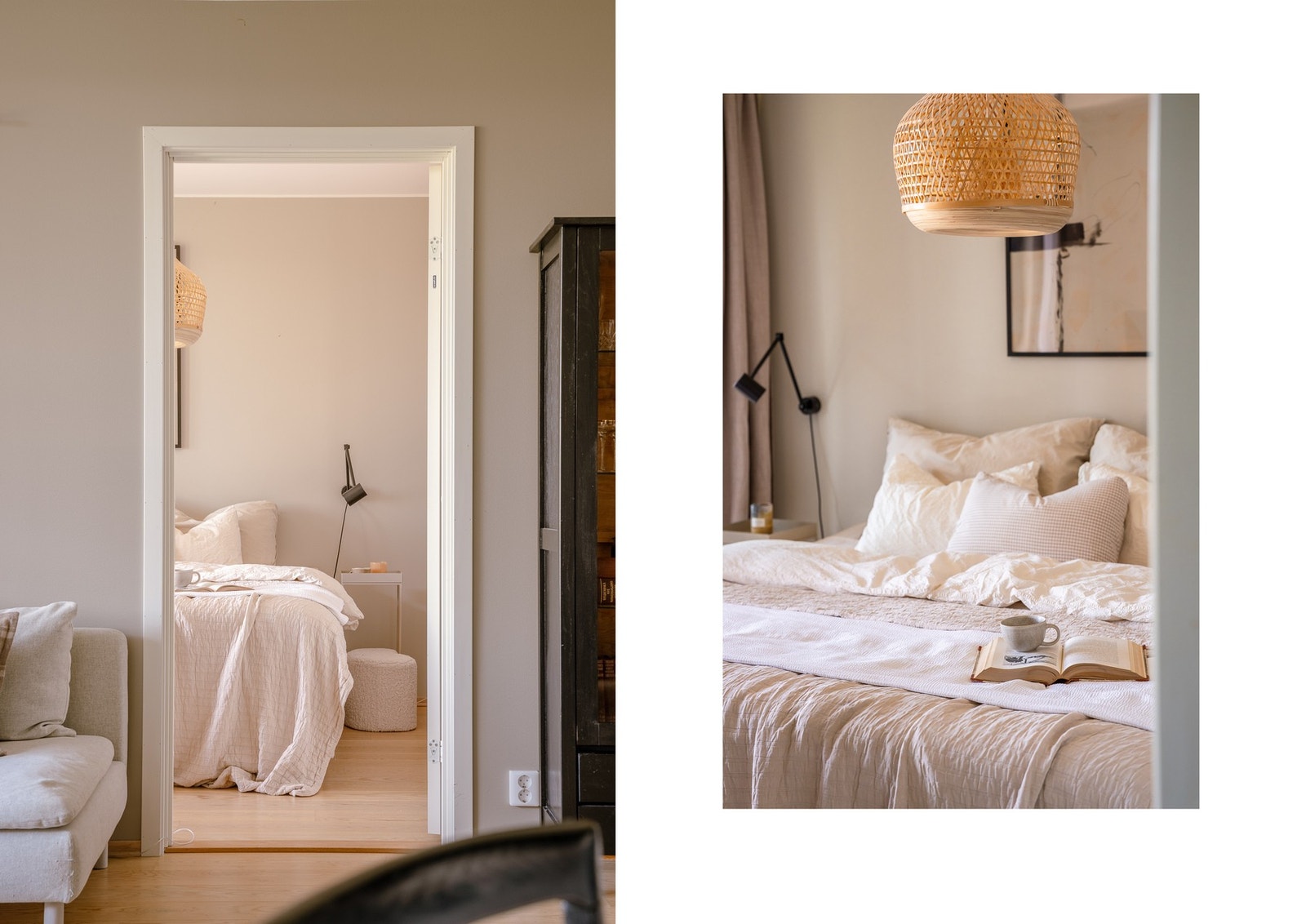 Vi beveger oss inn på hovedsoverommet som har en koselig hotellfølelse. Galleribilde