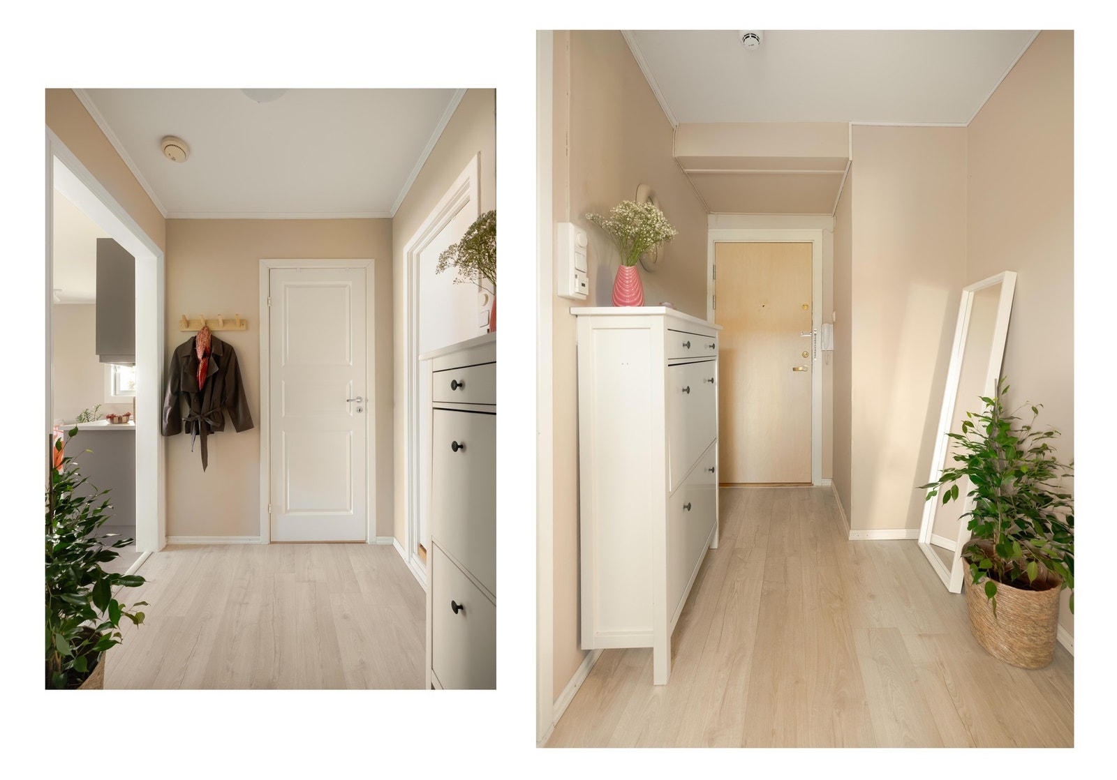 Entréen har plass til ytterligere oppbevaringsløsninger. Husk at du også har bod på loft, på ca. 2 kvm. Galleribilde