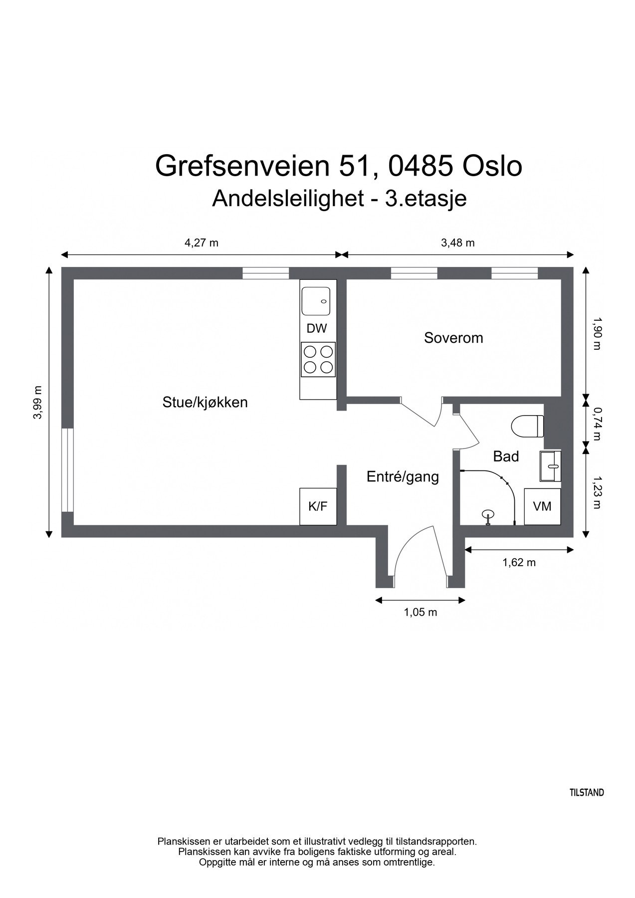 Praktisk og arealeffektiv planløsning. I tillegg disponeres bod (ca. 2 kvm) på loft. Galleribilde