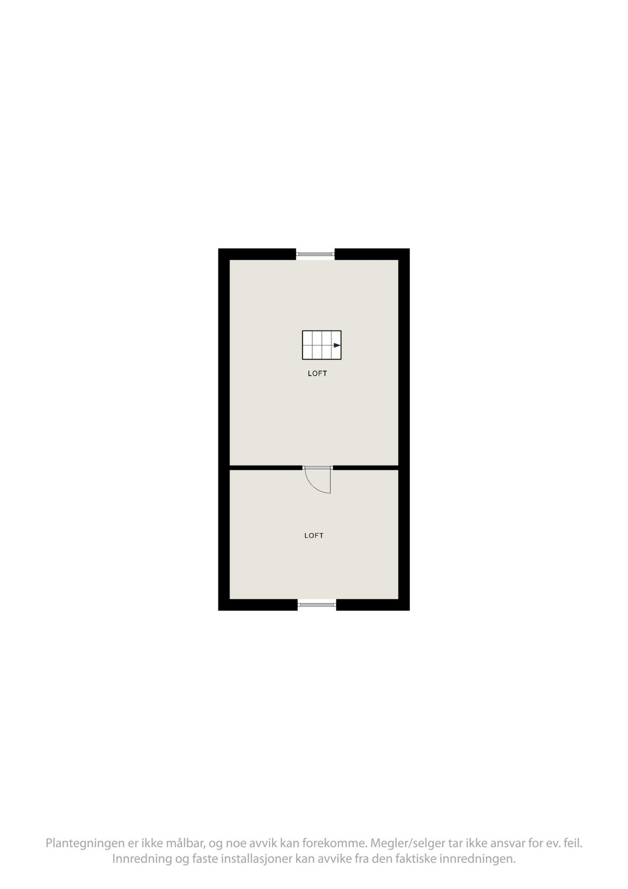 Plantegning uthus loft Galleribilde
