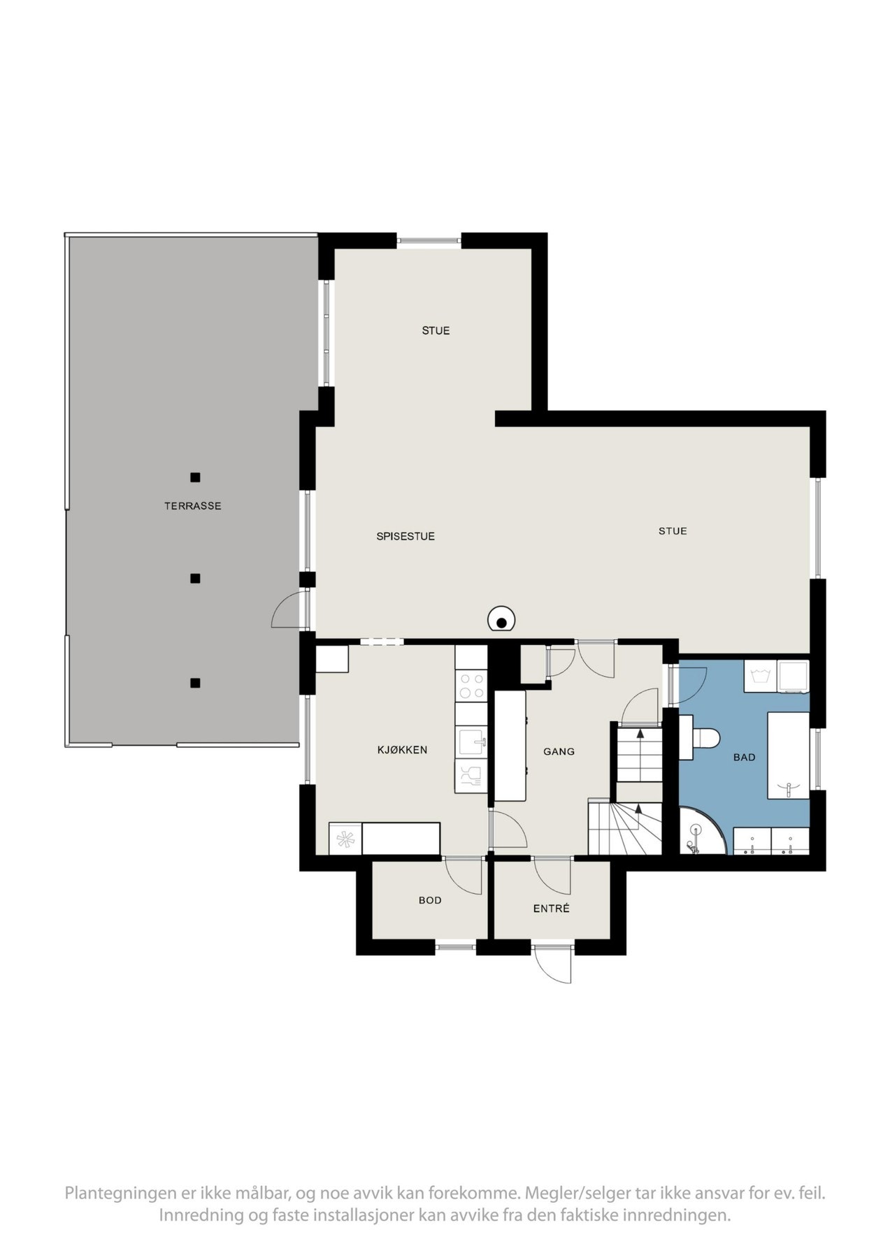 Plantegning 1. etasje Galleribilde