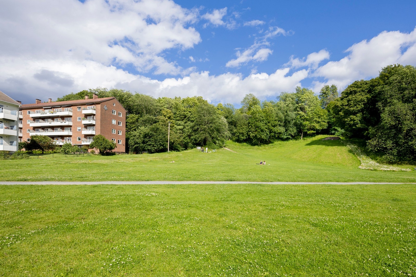 Ola Narr-parken på sommerstid (arkivbilde). Galleribilde