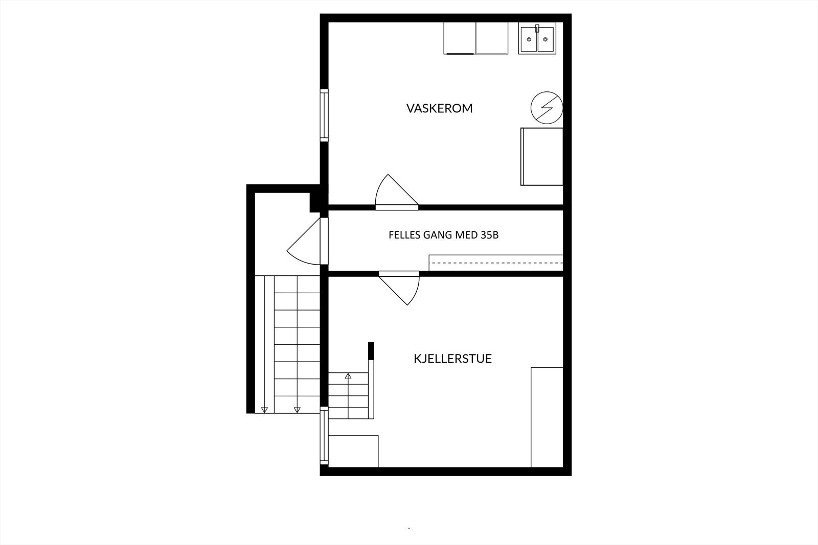 Planskisse kjeller Galleribilde