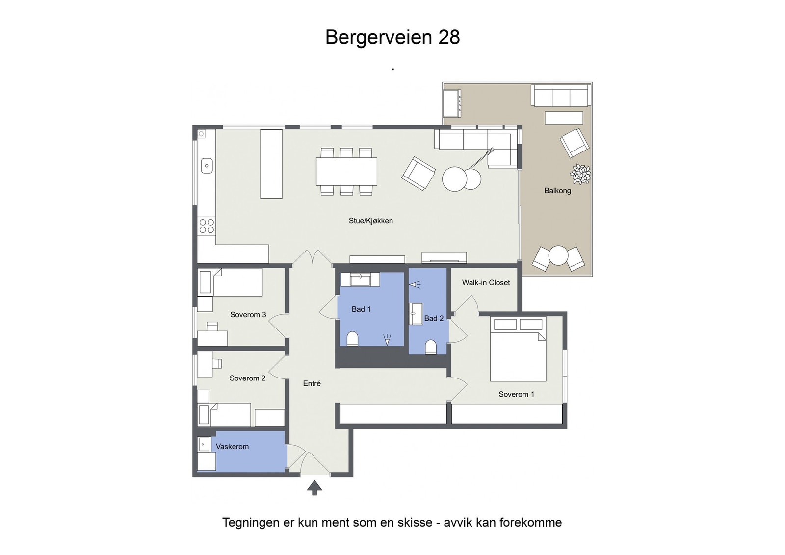 Omtrentlig planskisse Galleribilde