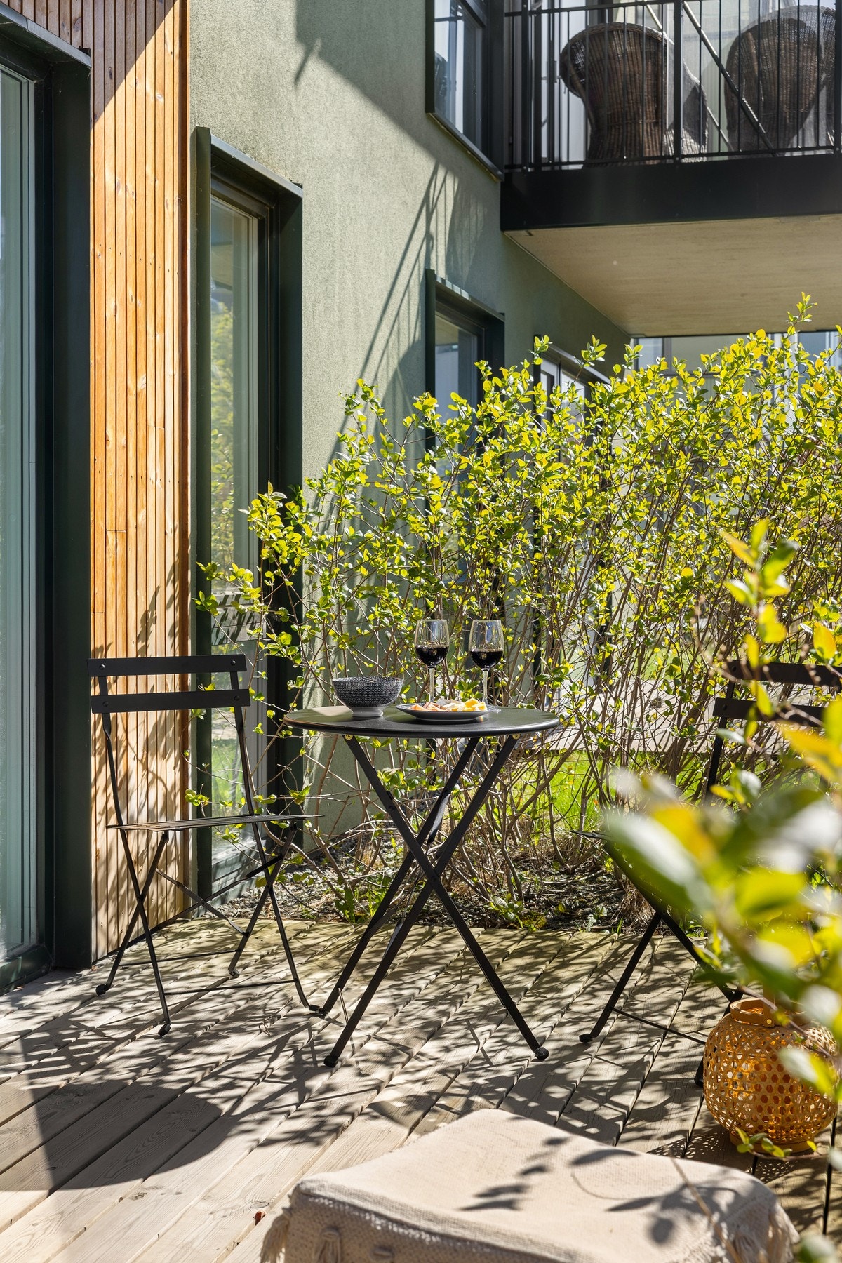 Detaljbilde av terrasse. Galleribilde