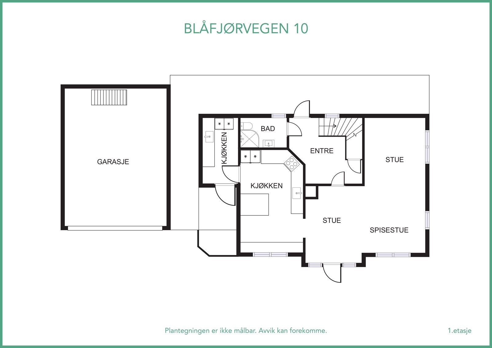 Plantegning 1. etasje Galleribilde