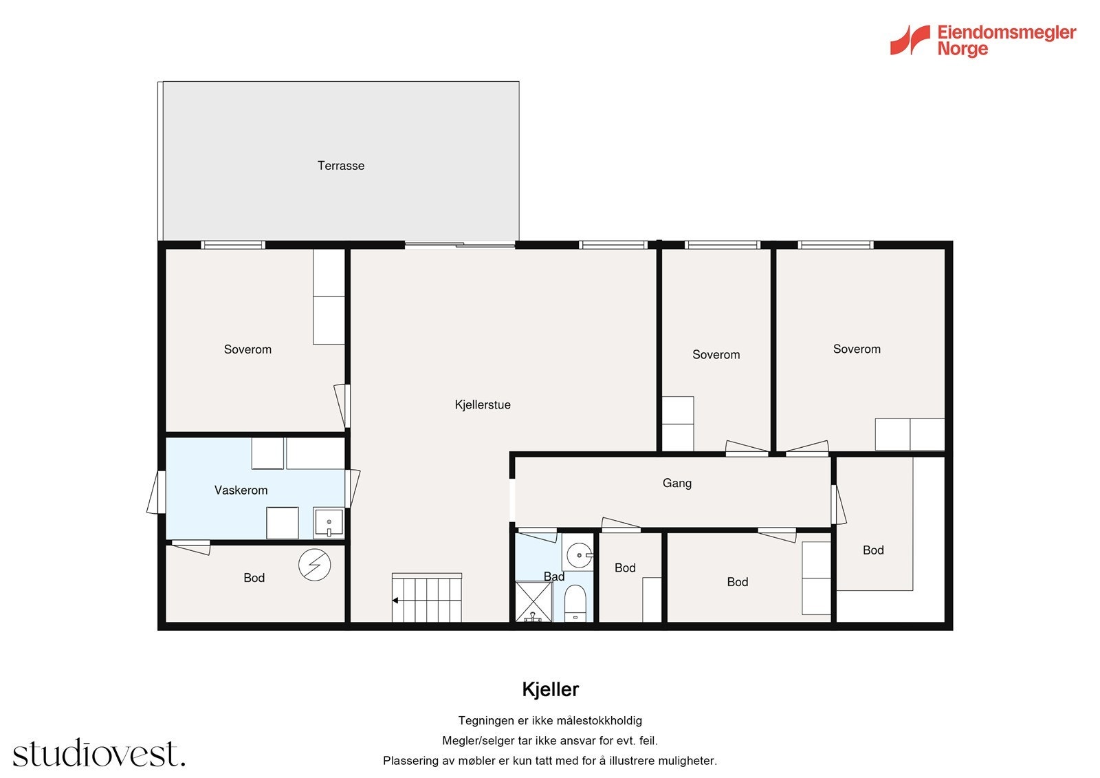 Planskisse kjeller Galleribilde