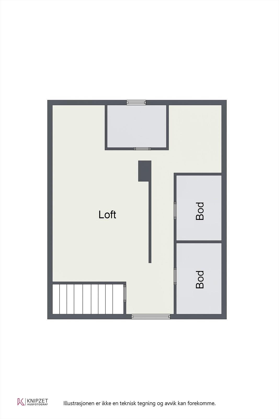 Plantegning Loft. Galleribilde