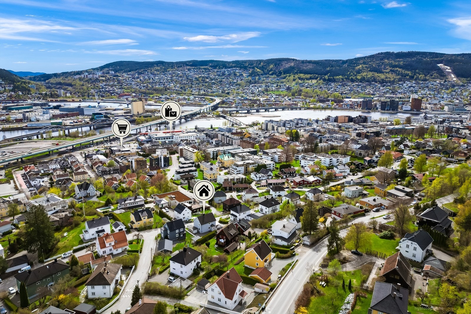 Dagligvarebutikker som Kiwi og Joker ligger kun en kort spasertur unna. Galleribilde