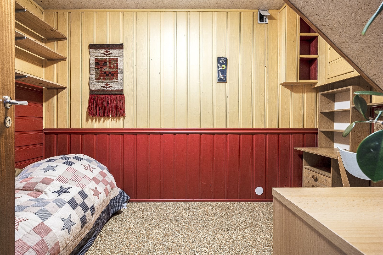 Dette er opprinnelig bod på originale tegninger, men blir idag benyttet som kontor. Galleribilde