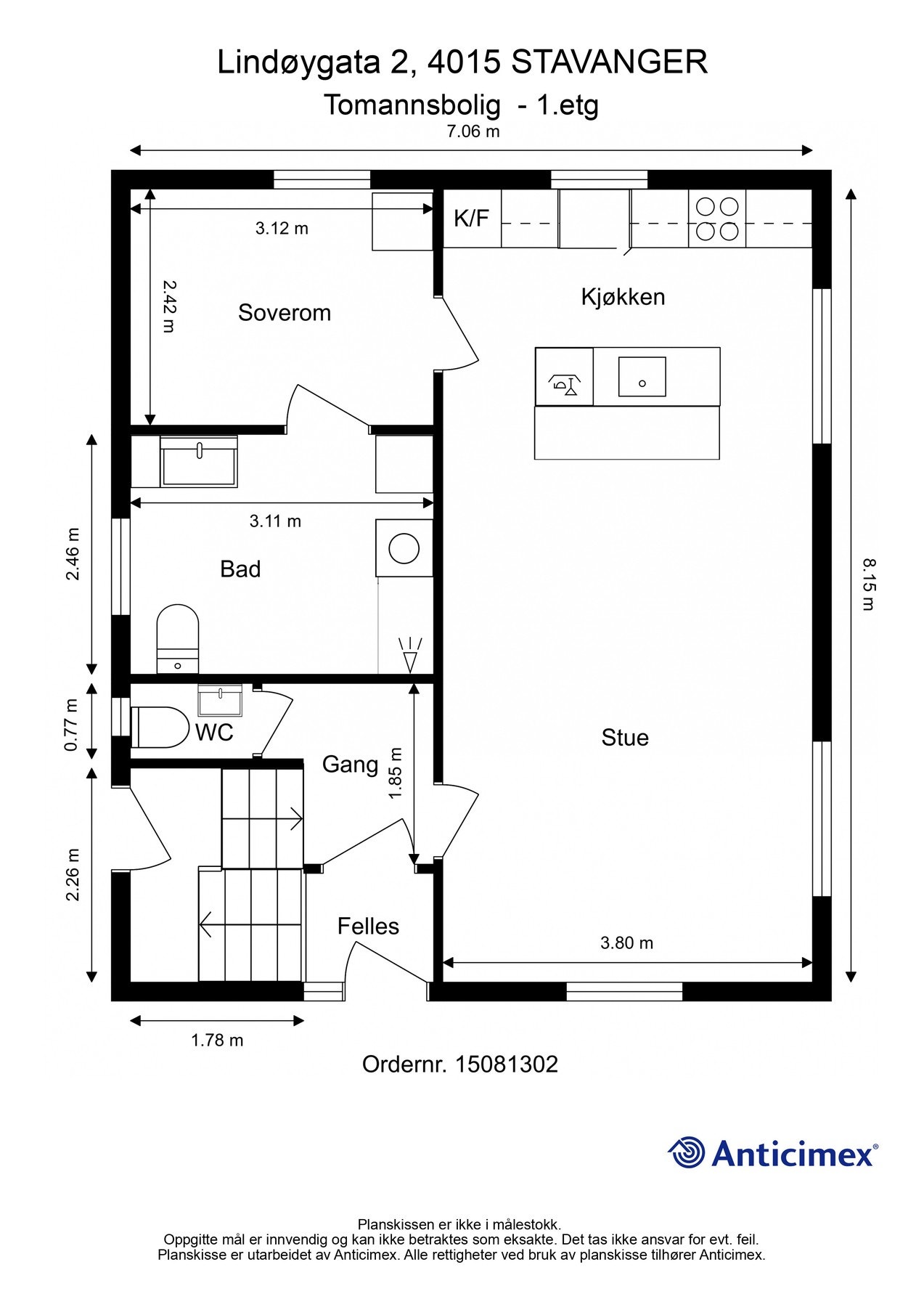 Planskisse 1. etasje Galleribilde