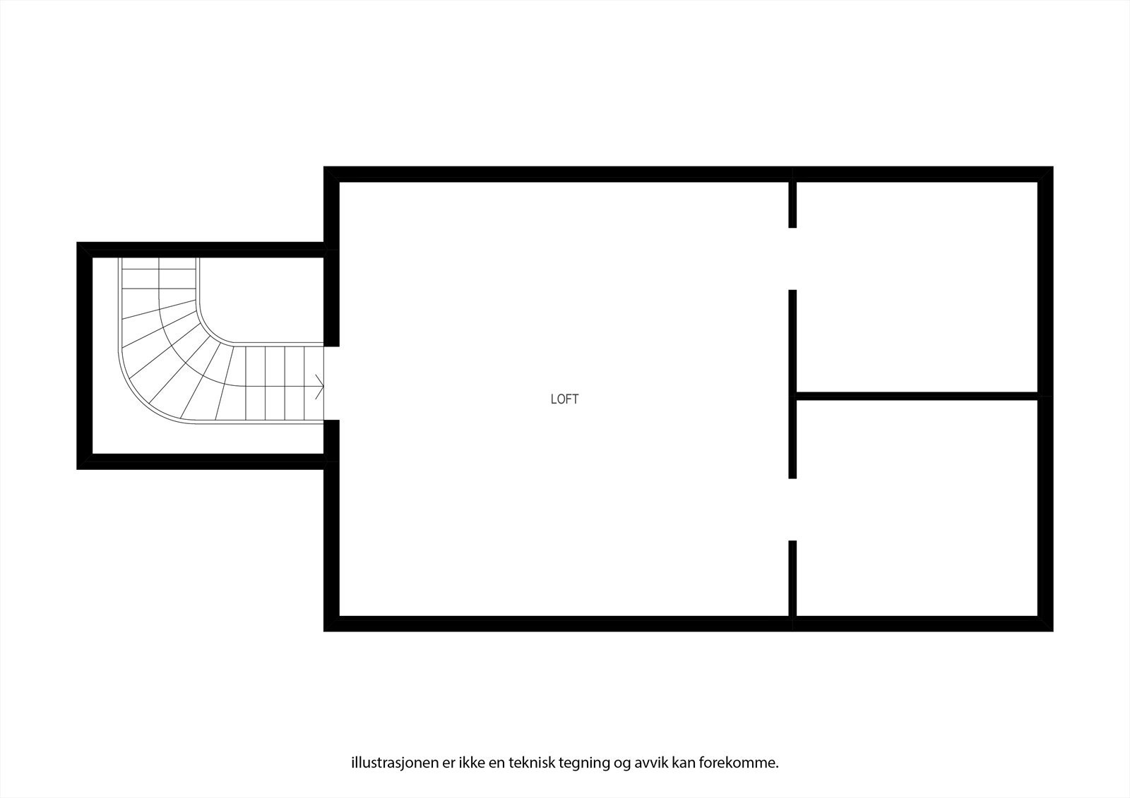 Plantegning loft. Galleribilde