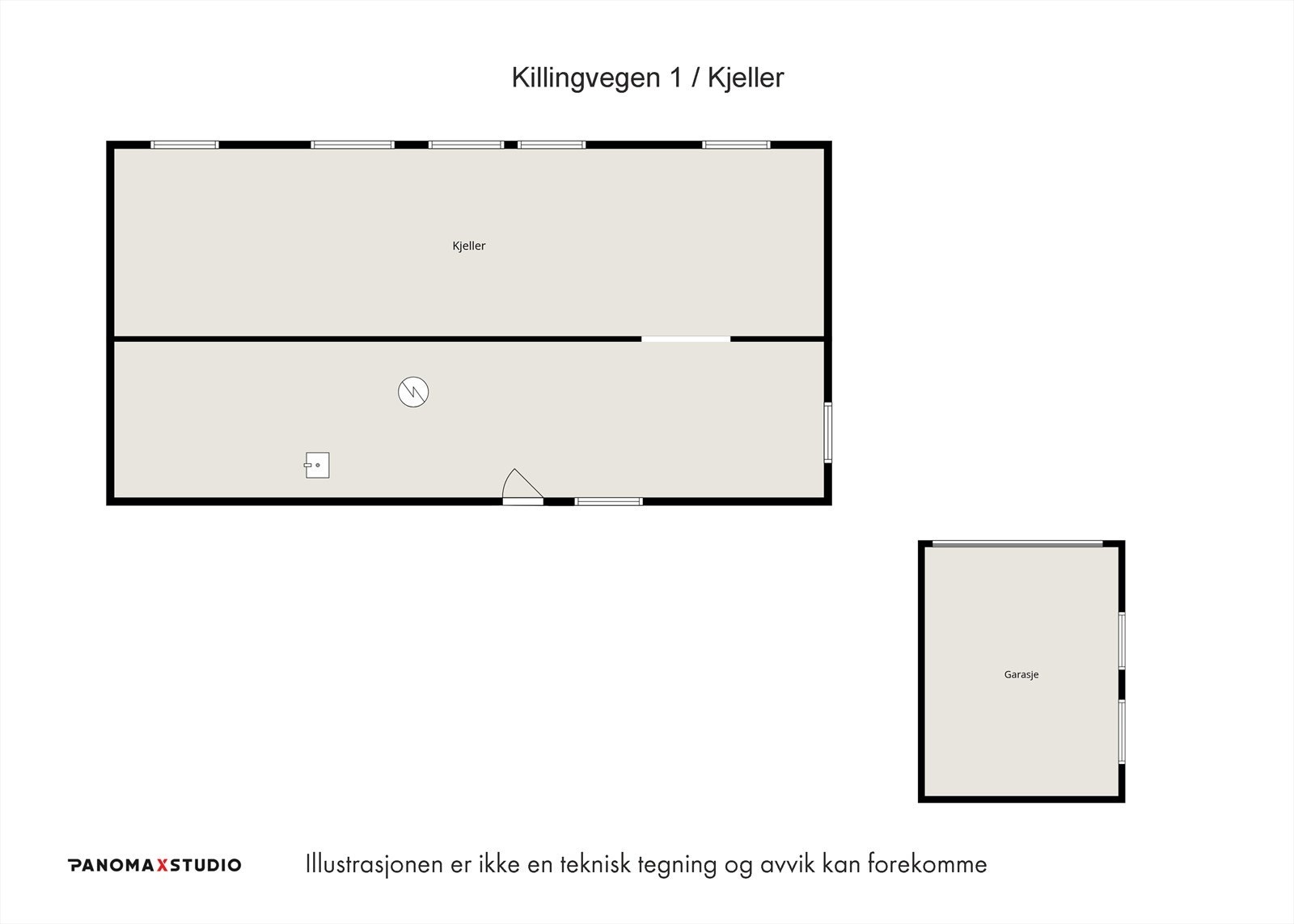 Plantegning | Underetasje og garasje Galleribilde