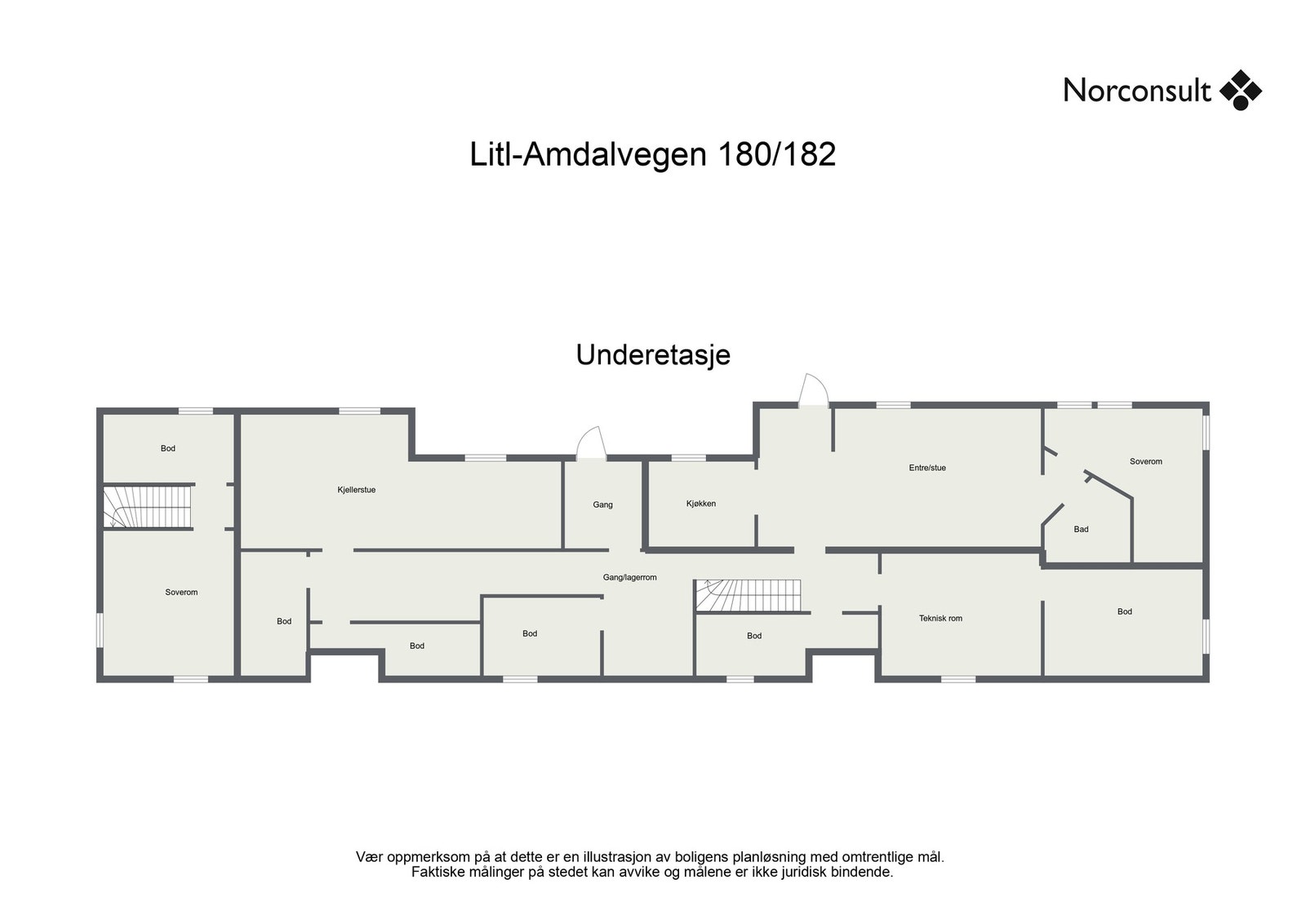 Planskisse - Underetasje Galleribilde