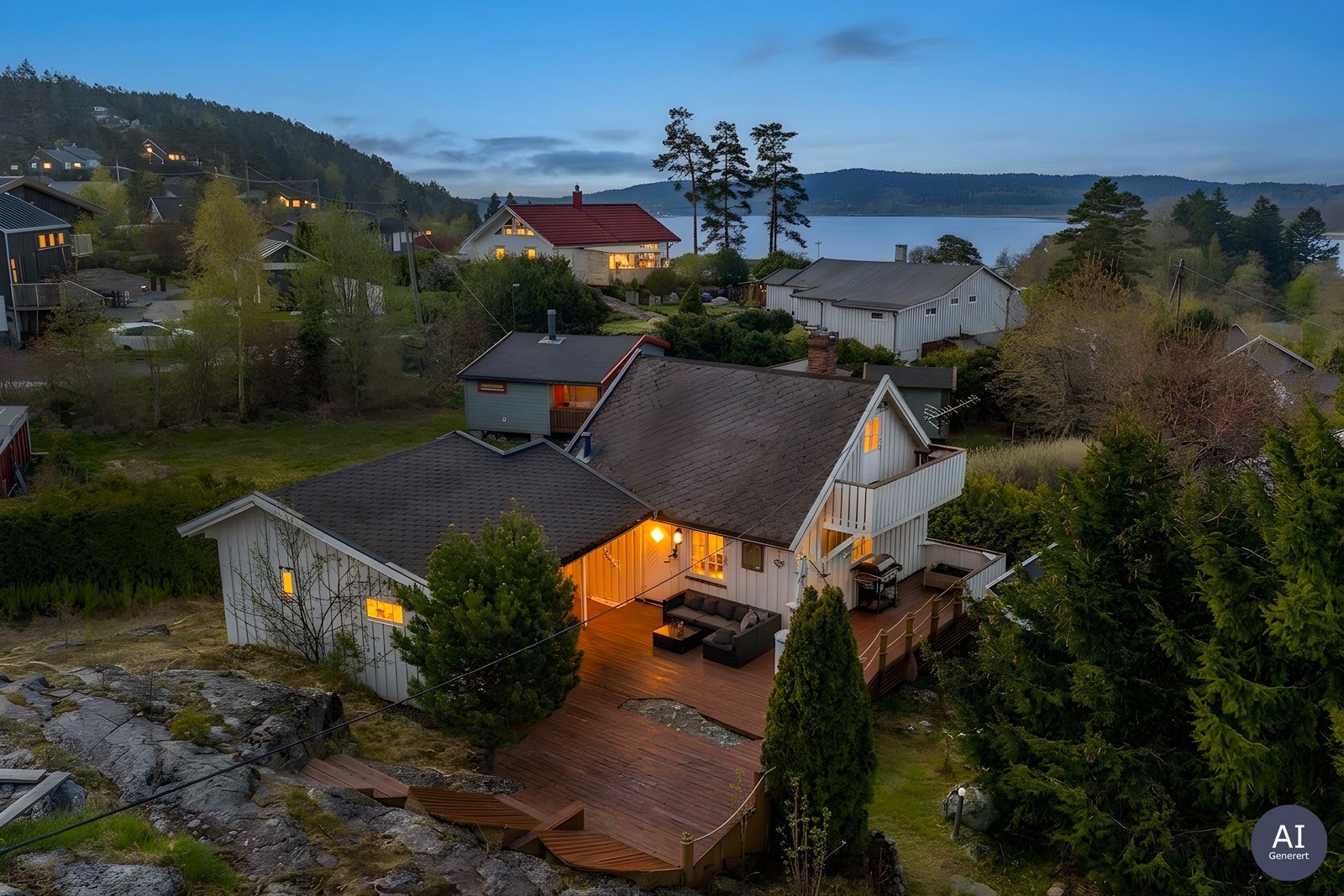 Terrassen er helt uten innsyn. Galleribilde