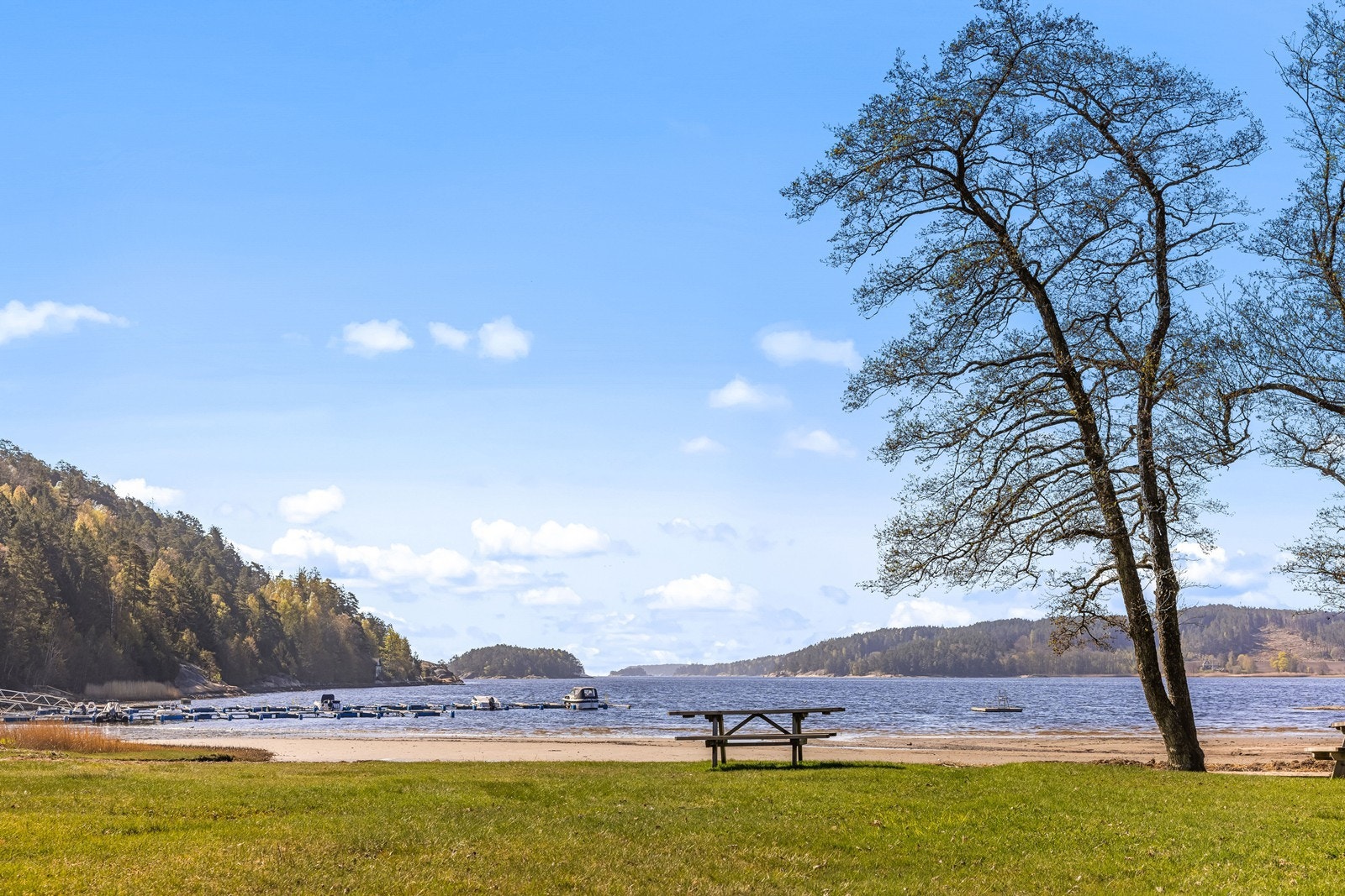 Barnevennlig badestrand Galleribilde