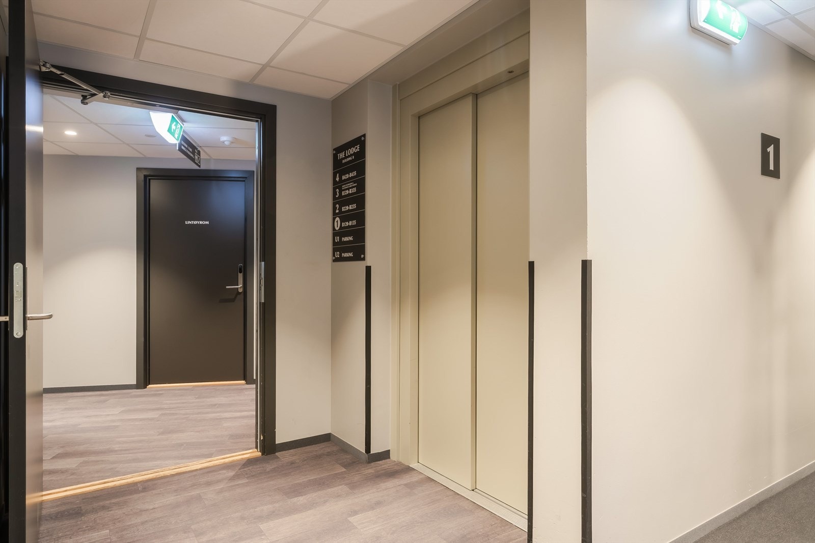 Lyse og oversiktlige fellesganger. Galleribilde