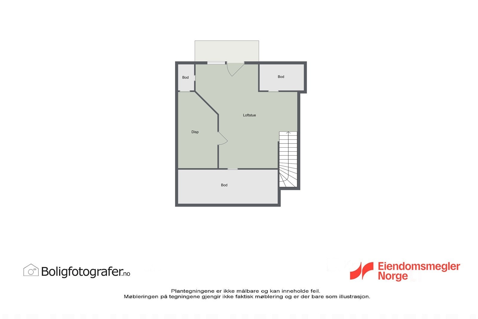 Plantegning loftsetasjen Galleribilde
