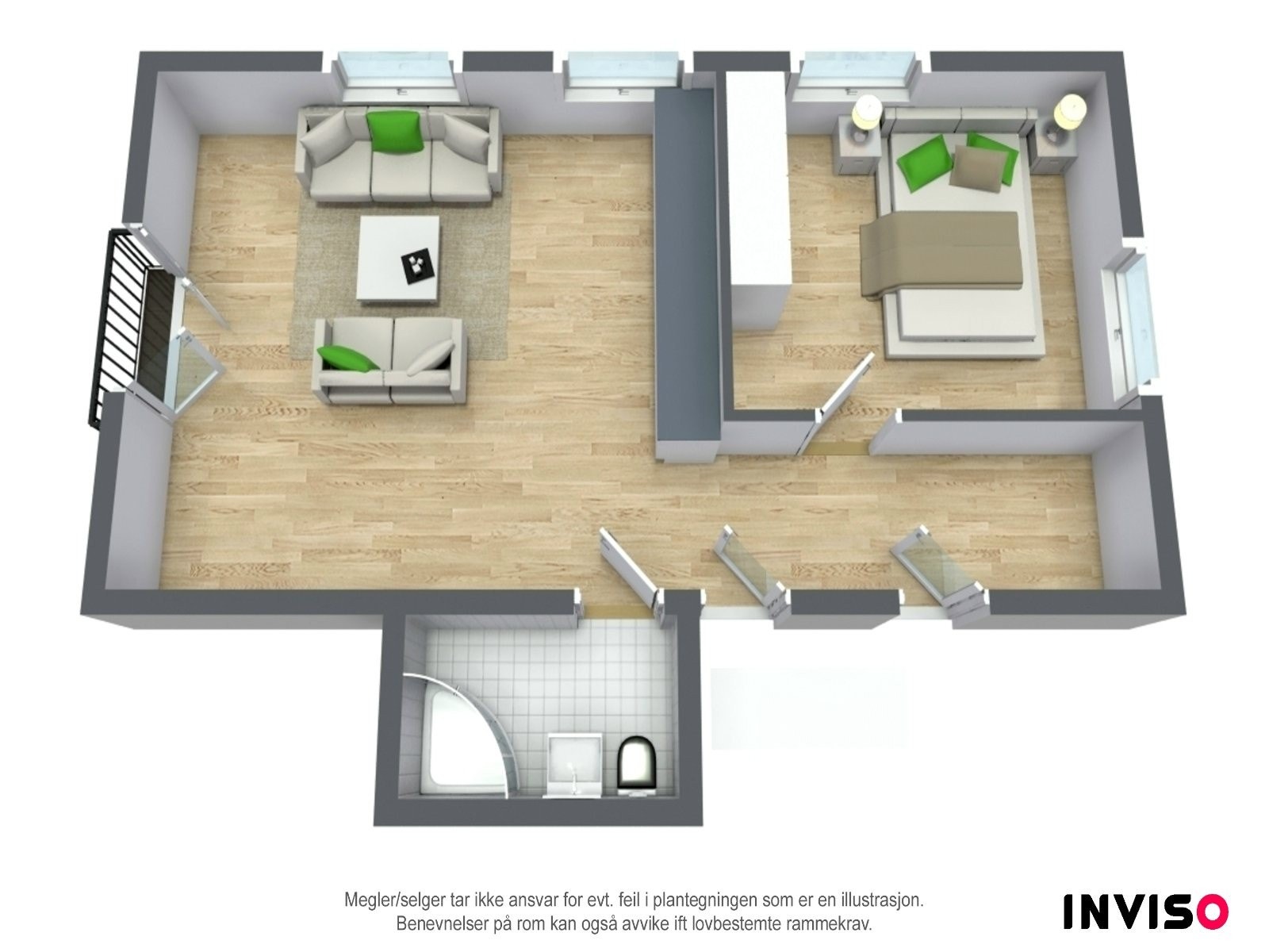 Plantegning 3D Galleribilde