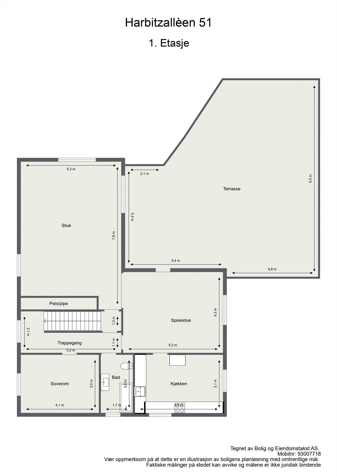 Plantegning 1. Etasje Galleribilde