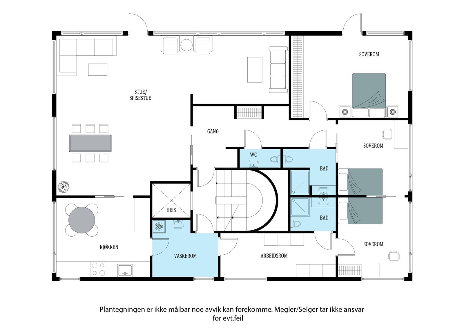 Fullstendig plantegning Galleribilde