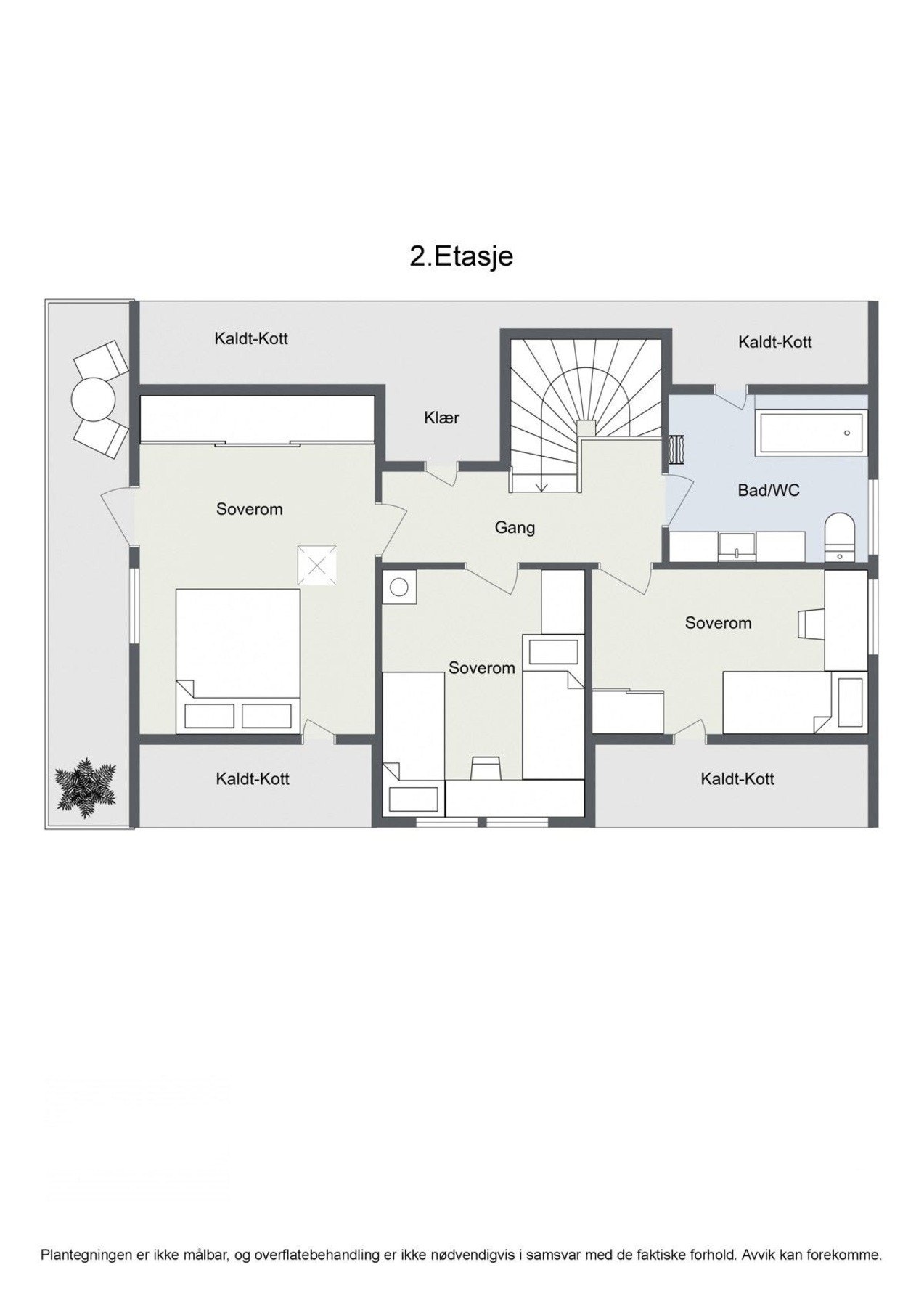 Plantegning 2. etasje Galleribilde